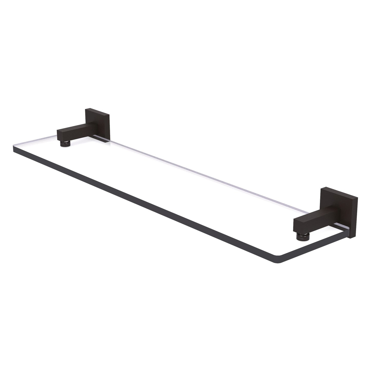 Allied Brass Montero 22" x 5.7" Oil Rubbed Bronze Solid Brass Glass Vanity Shelf With Beveled Edges
