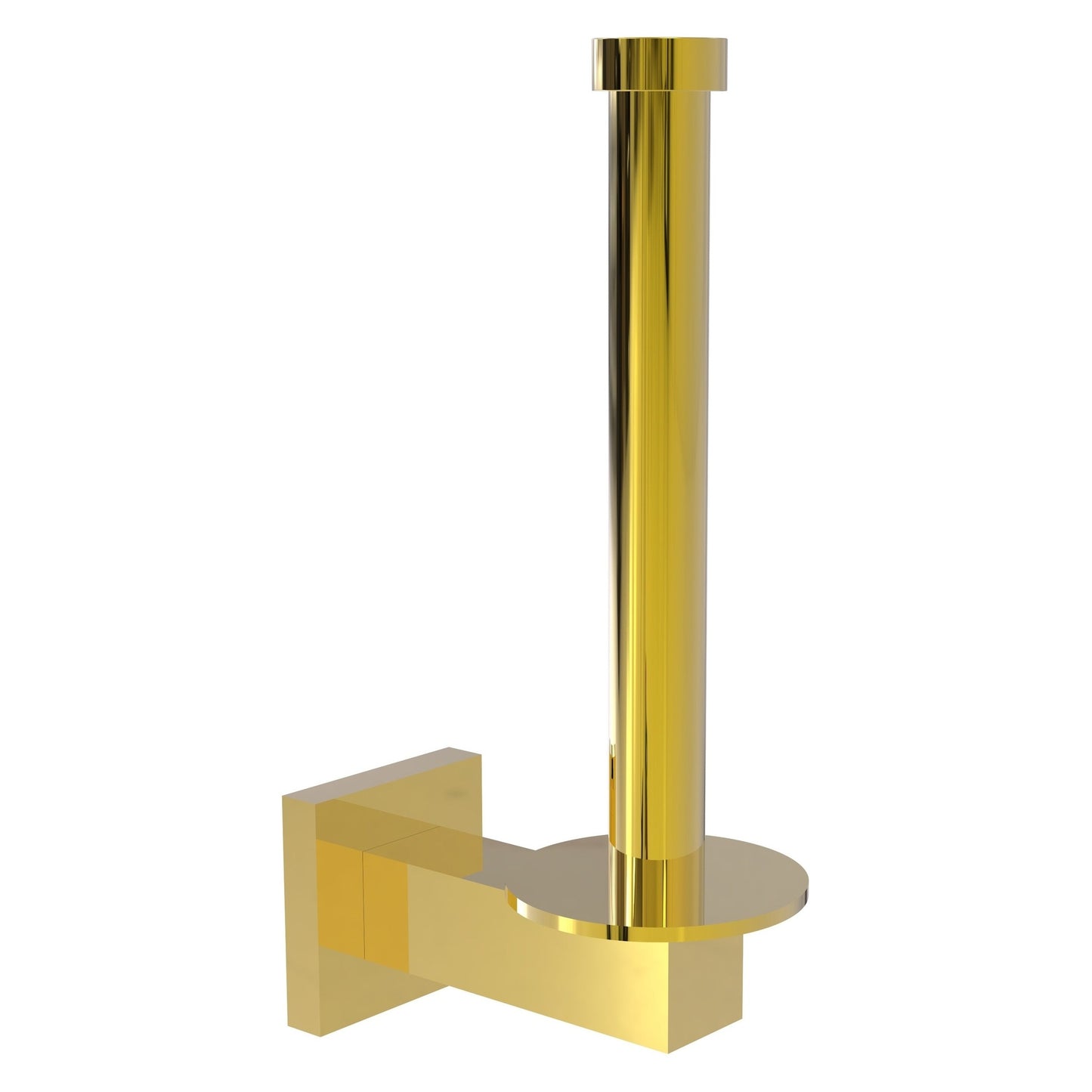 Allied Brass Montero 2.4" x 4.3" Polished Brass Solid Brass Upright Toilet Tissue Holder and Reserve Roll Holder