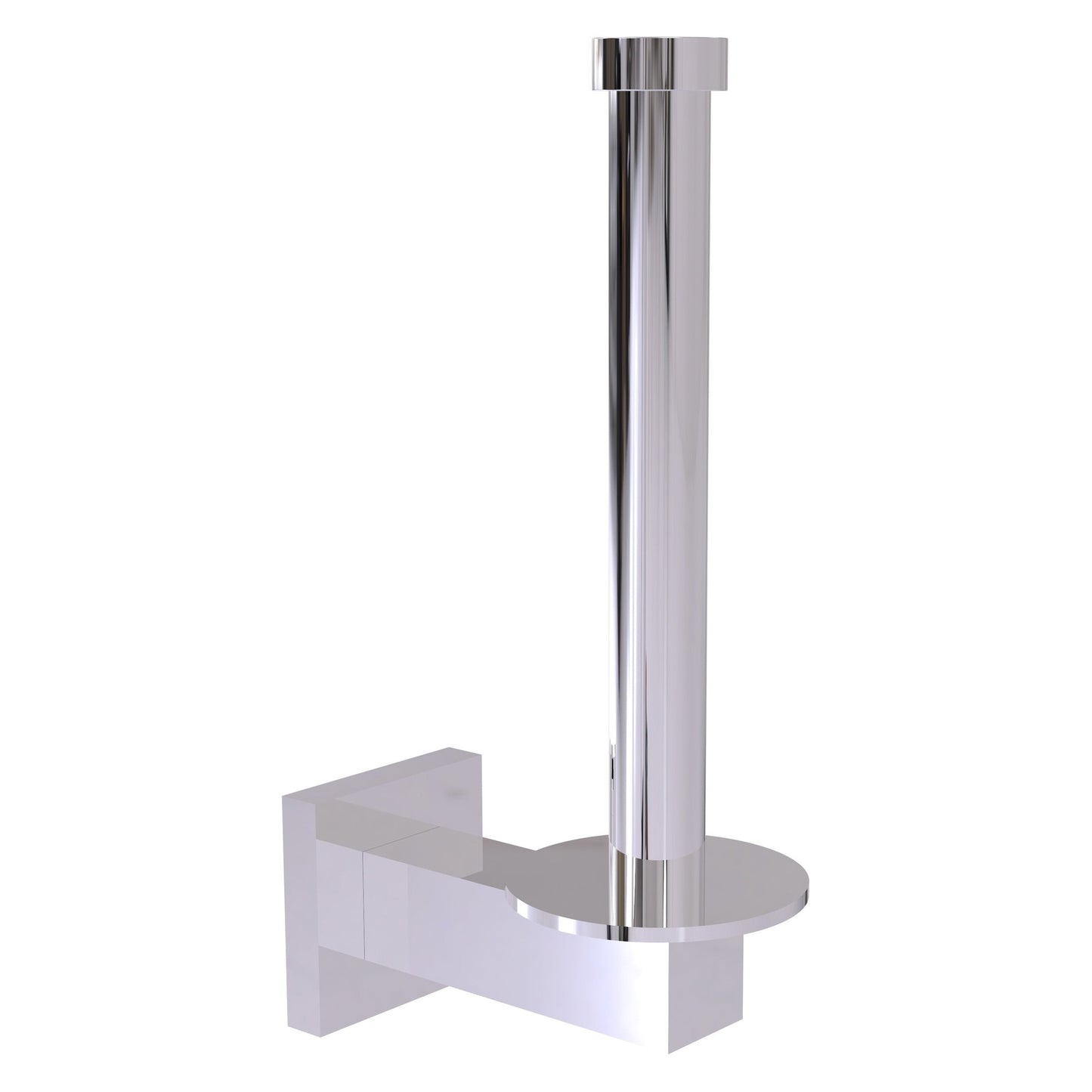 Allied Brass Montero 2.4" x 4.3" Polished Chrome Solid Brass Upright Toilet Tissue Holder and Reserve Roll Holder