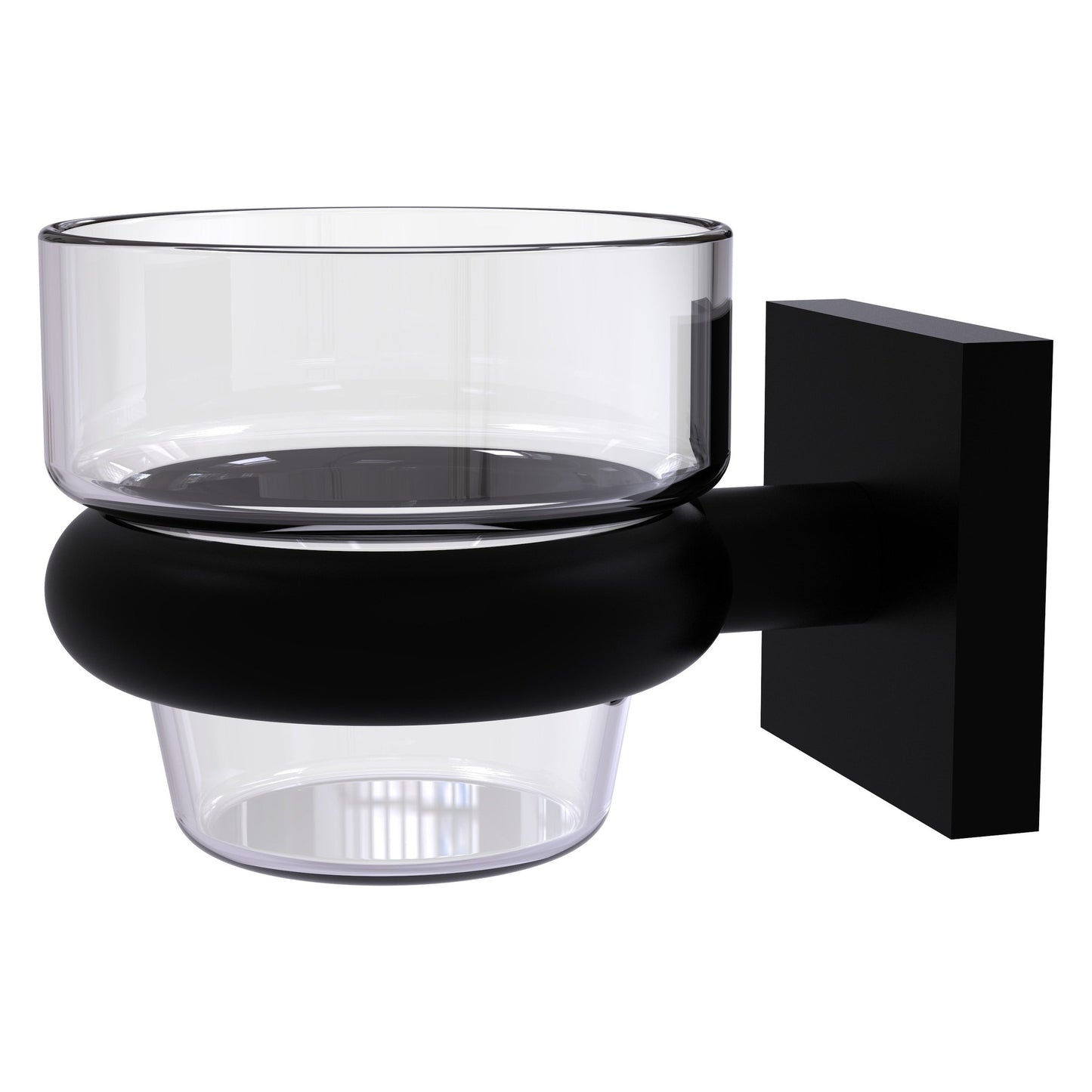 Allied Brass Montero 3" x 3.8" Matte Black Solid Brass Wall-Mounted Votive Candle Holder