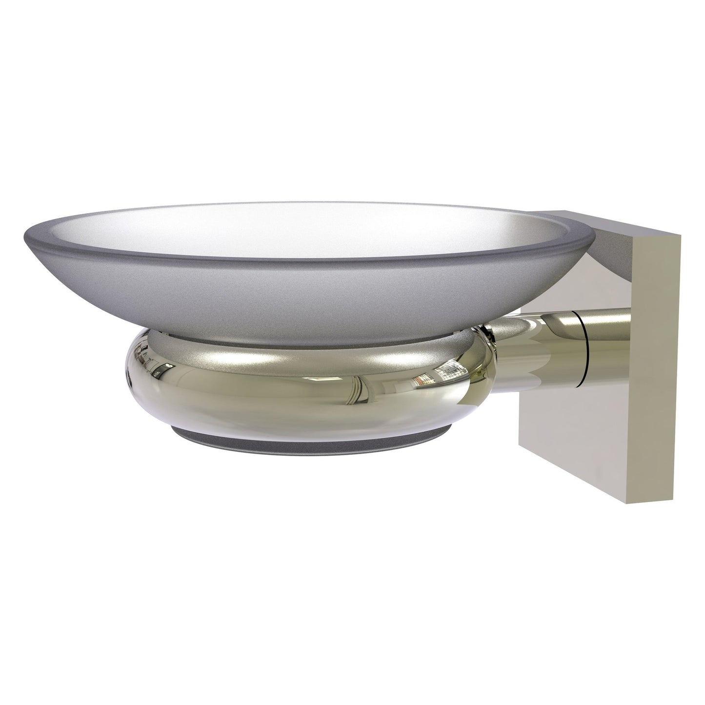 Allied Brass Montero 4" x 4.6" Polished Nickel Solid Brass Wall-Mounted Soap Dish
