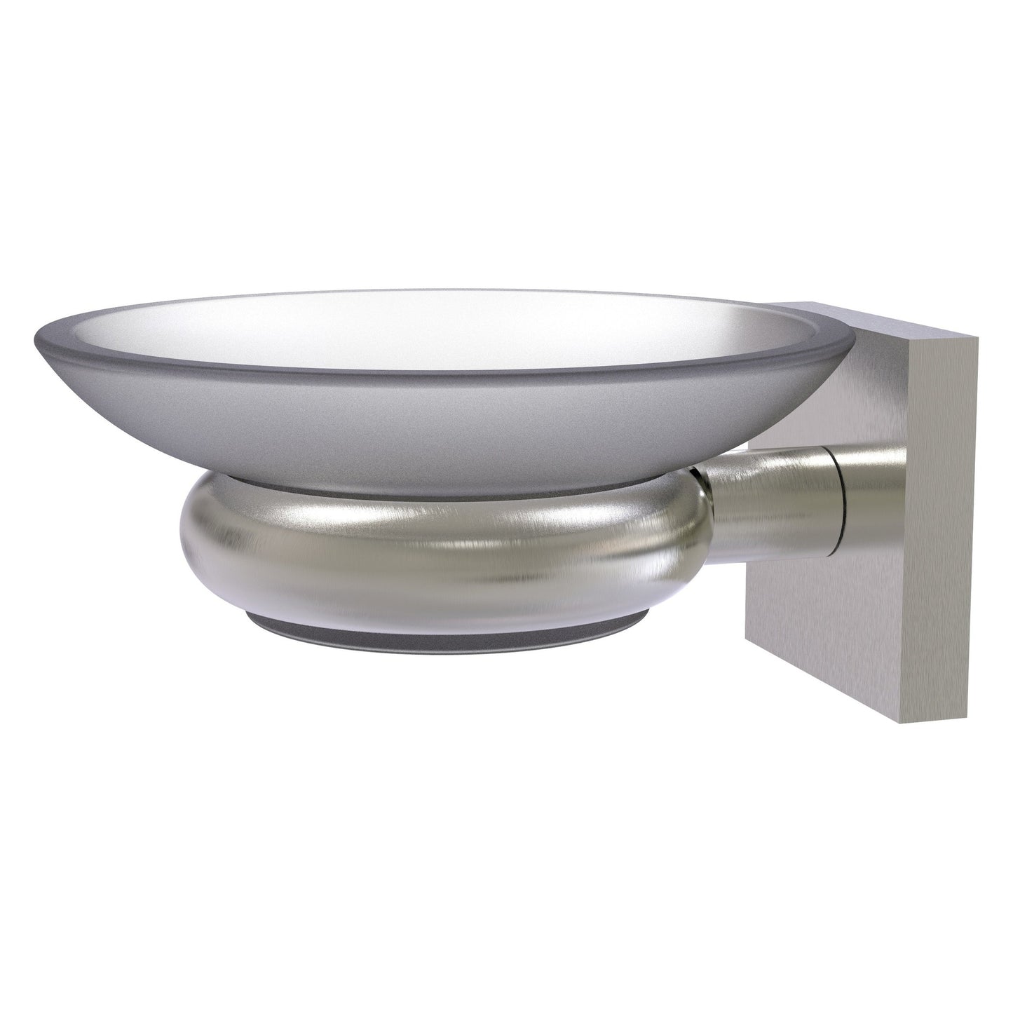 Allied Brass Montero 4" x 4.6" Satin Nickel Solid Brass Wall-Mounted Soap Dish