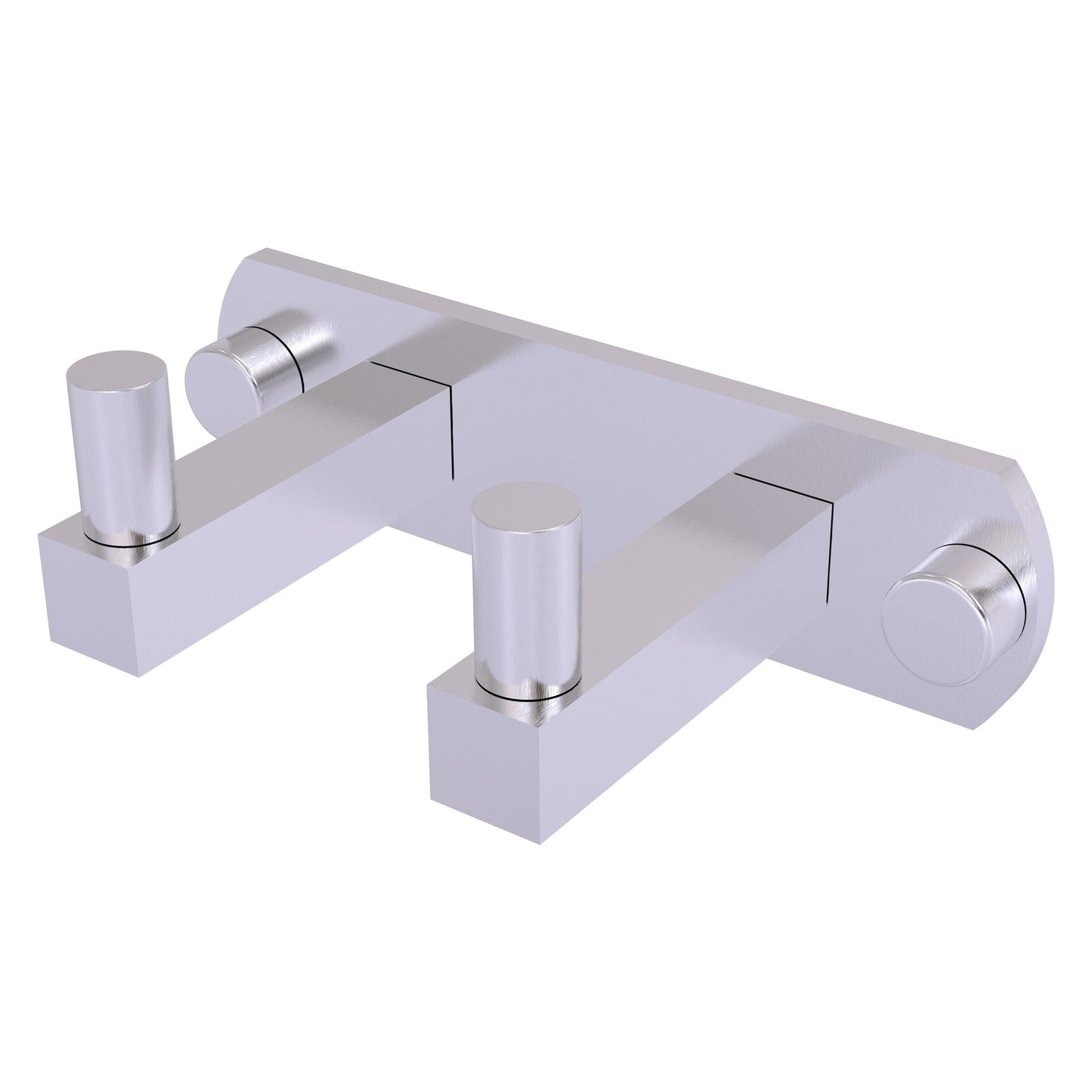 Allied Brass Montero 5.5" x 2.8" Satin Chrome Solid Brass 2-Position Multi Hook