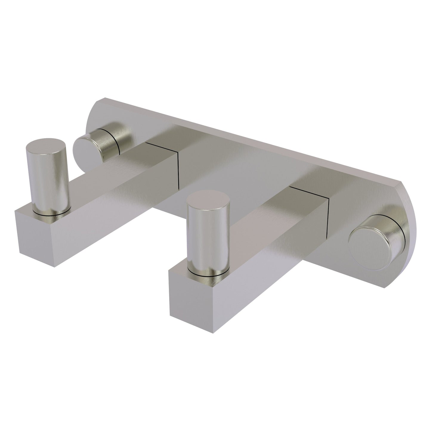 Allied Brass Montero 5.5" x 2.8" Satin Nickel Solid Brass 2-Position Multi Hook