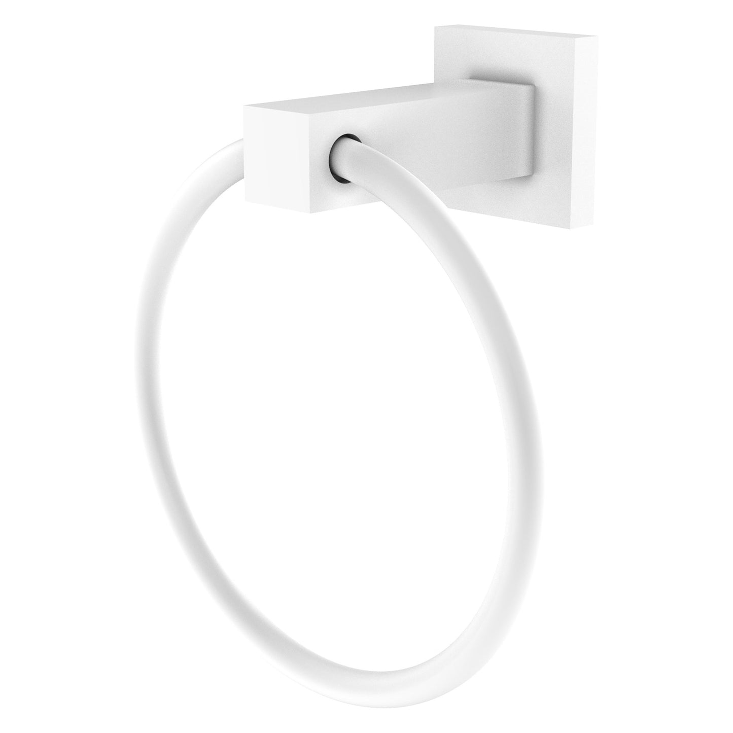 Allied Brass Montero 6" x 3.7" Matte White Solid Brass Towel Ring