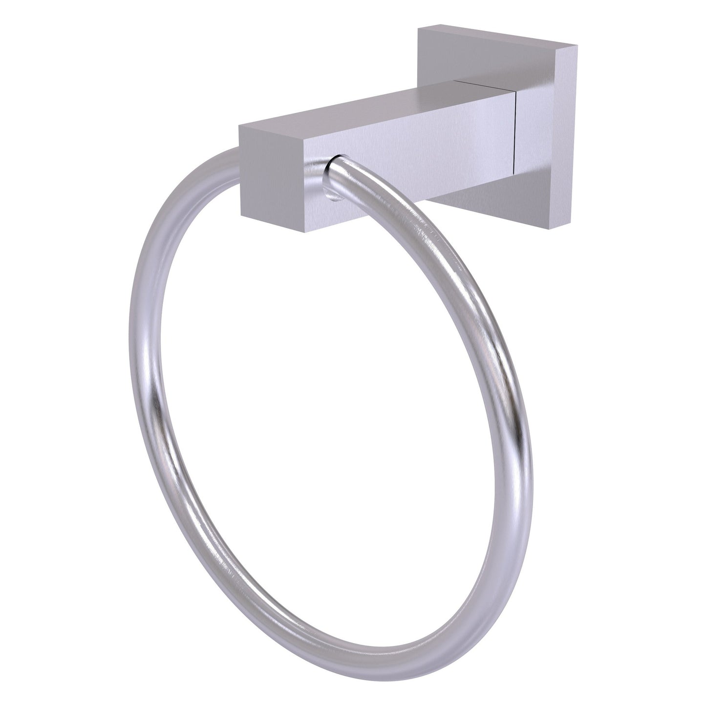 Allied Brass Montero 6" x 3.7" Satin Chrome Solid Brass Towel Ring