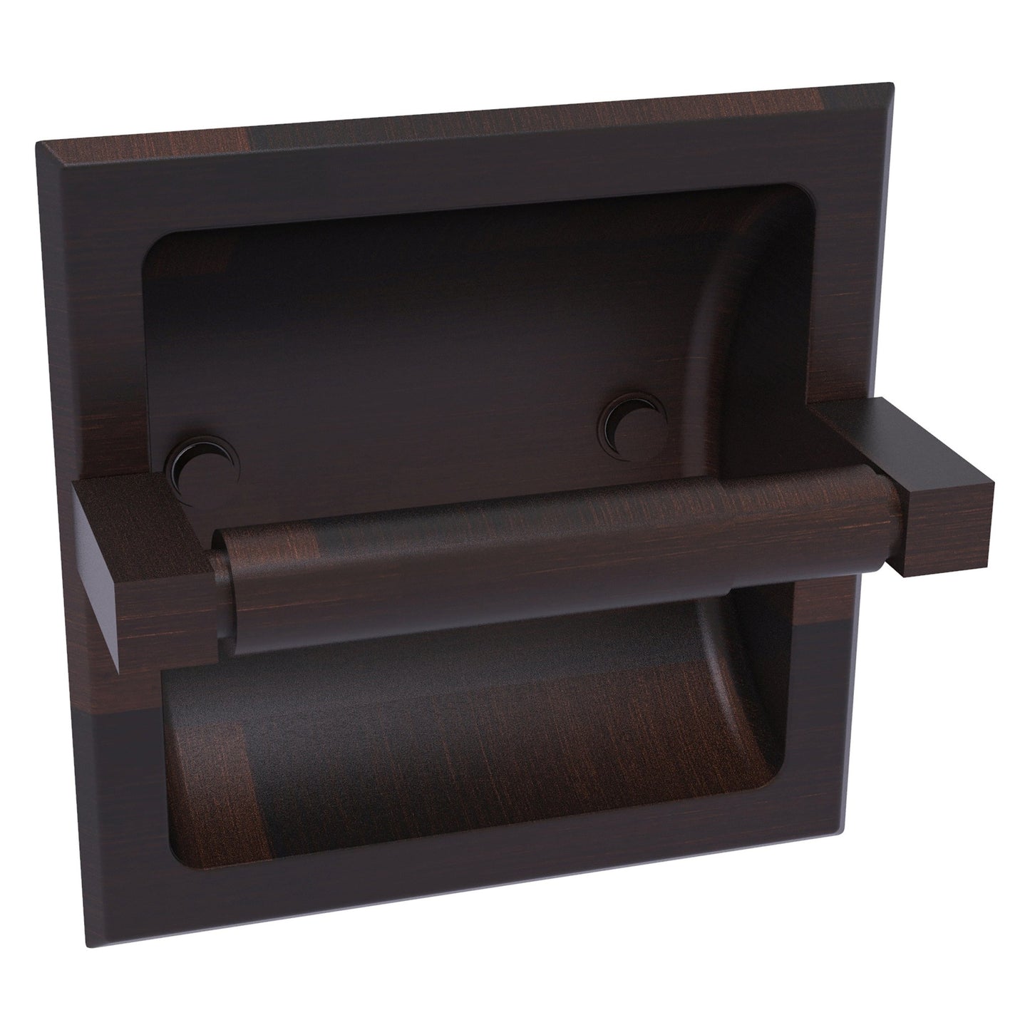 Allied Brass Montero 6.1" x 6.1" Venetian Bronze Solid Brass Recessed Toilet Paper Holder