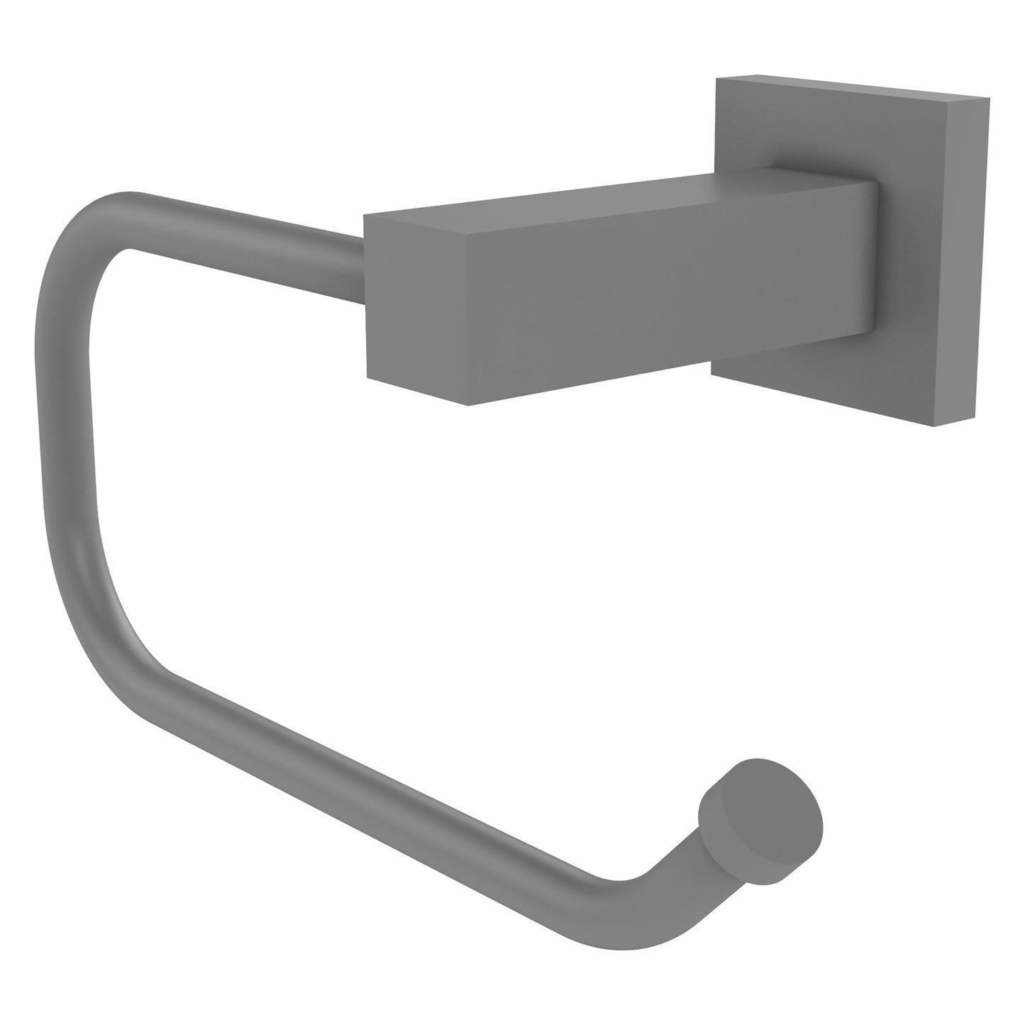 Allied Brass Montero 7.8" x 3.7" Matte Gray Solid Brass Euro-Style Toilet Tissue Holder