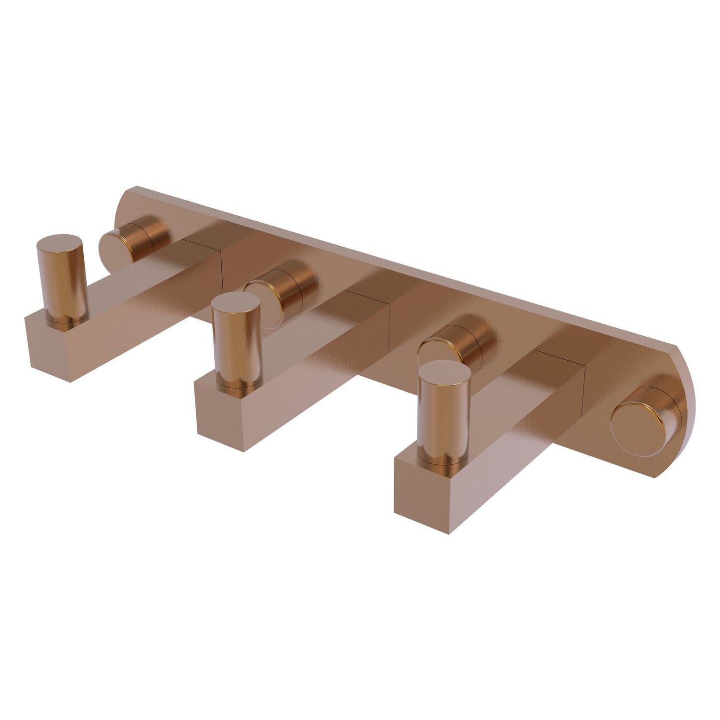 Allied Brass Montero 8" x 2.8" Brushed Bronze Solid Brass 2-Position Multi Hook