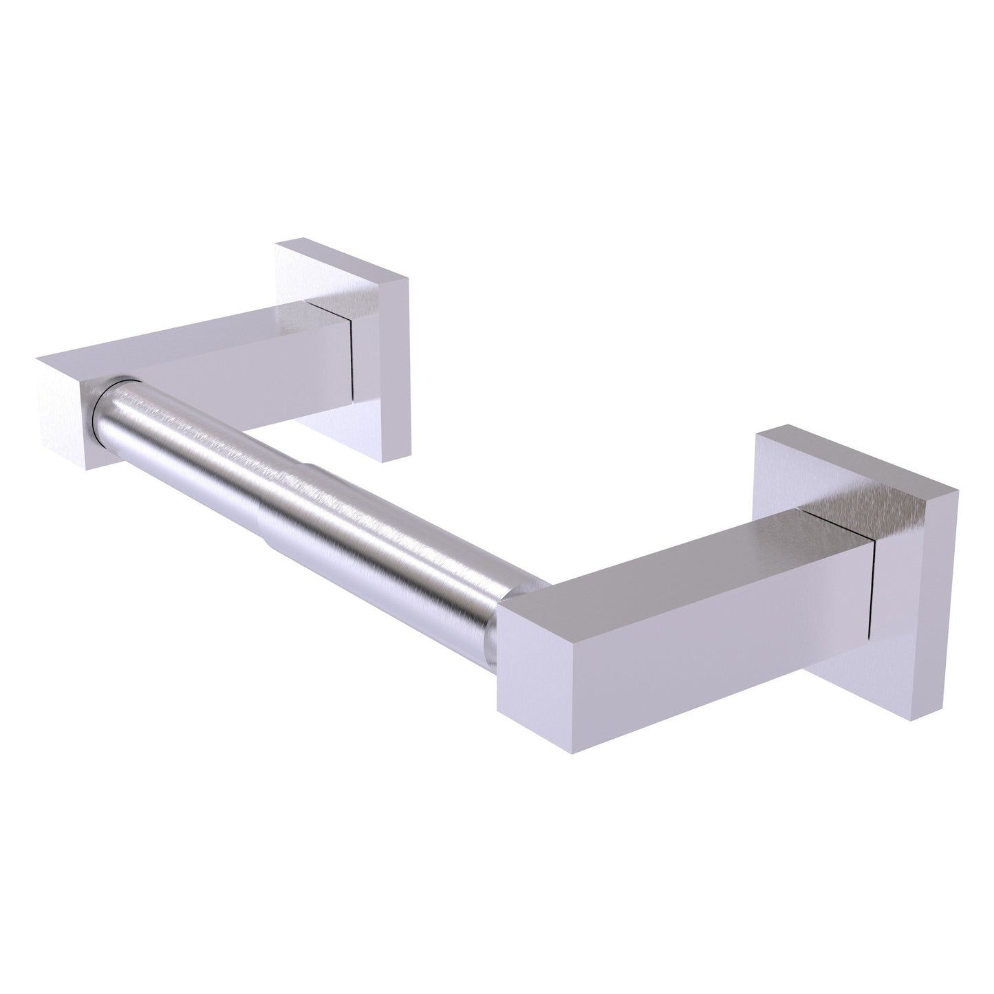 Allied Brass Montero 9.8" x 3.7" Satin Chrome Solid Brass Contemporary Two-Post Toilet Tissue Holder