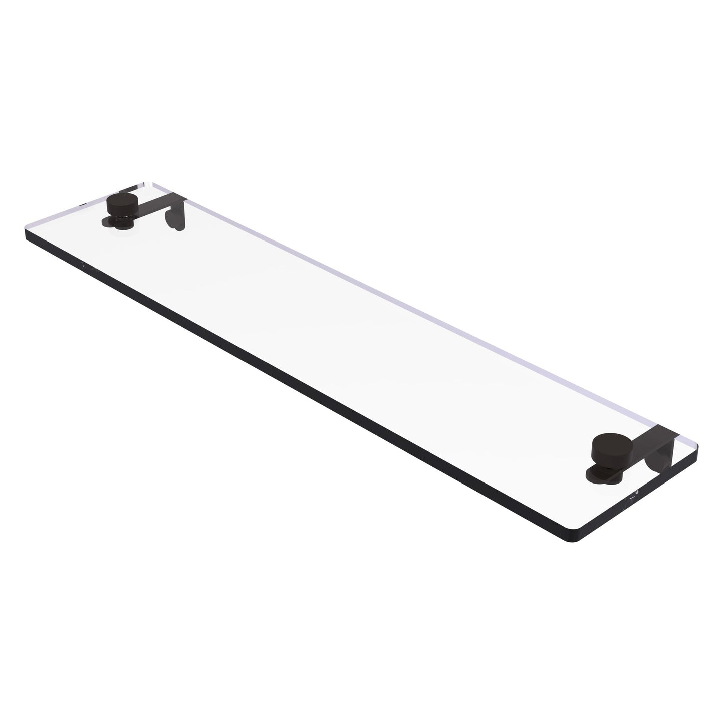 Allied Brass NS-1/22 22" x 5" Oil Rubbed Bronze Solid Brass Glass Vanity Shelf With Beveled Edges