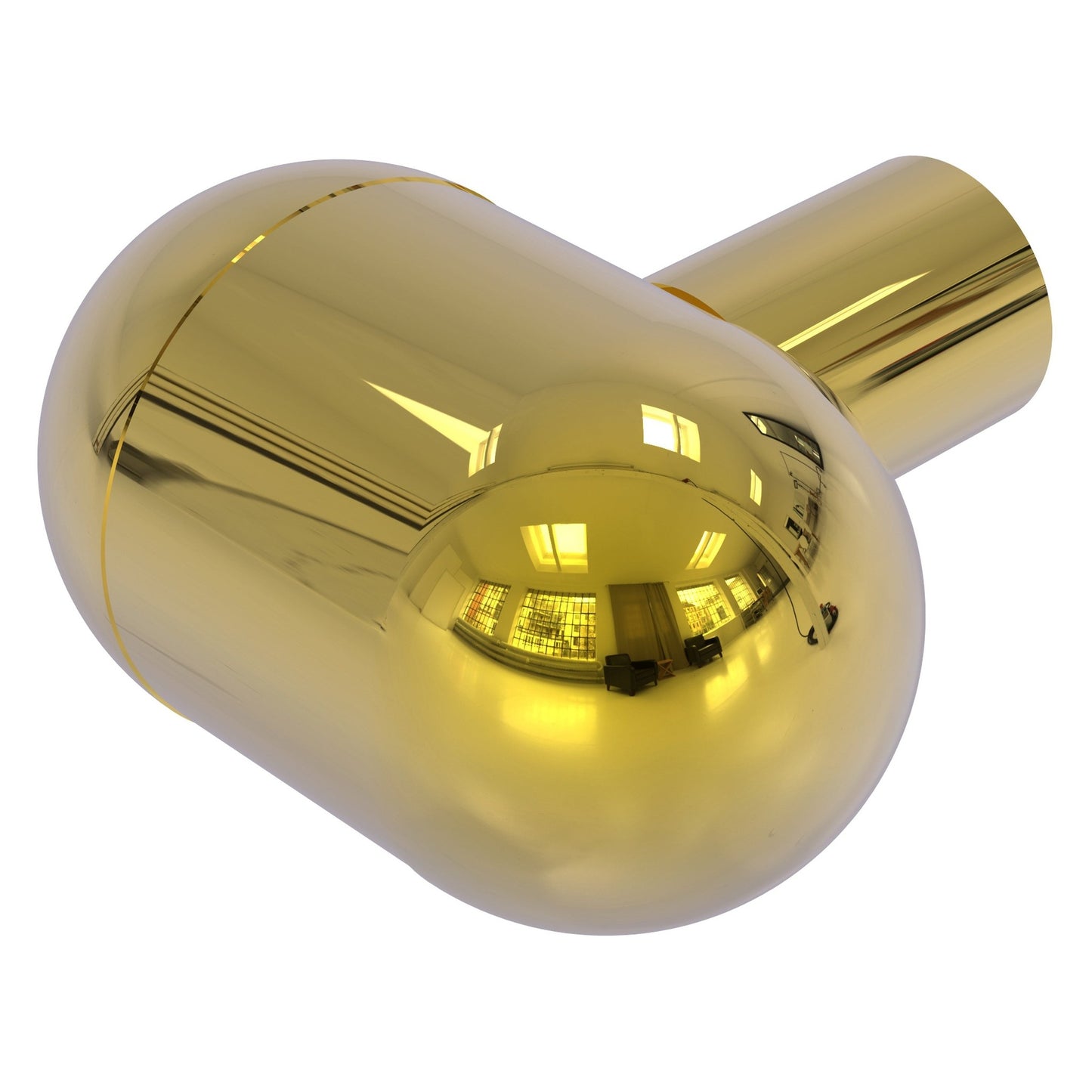 Allied Brass O-10 1.25" x 1.25" Polished Brass Solid Brass Cabinet Knob