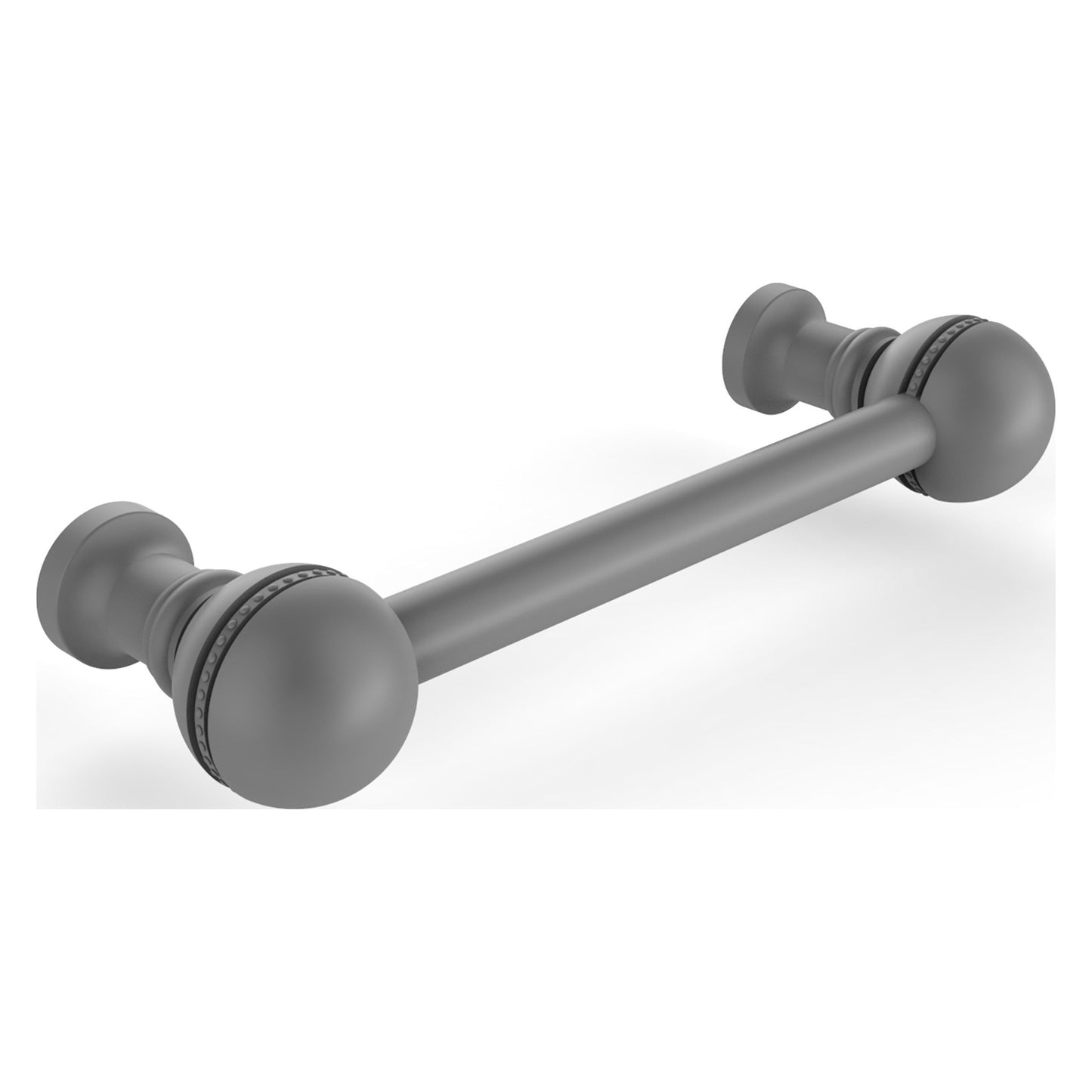 Allied Brass P-1/3 3" x 1" Matte Gray Solid Brass Beaded Cabinet Pull