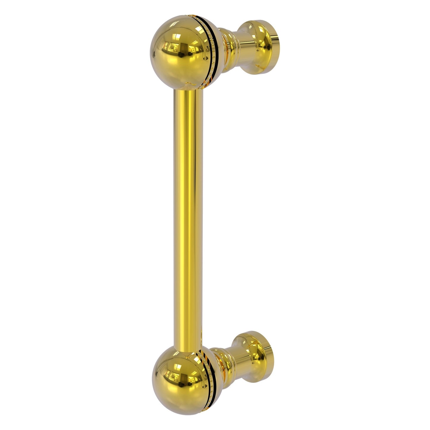 Allied Brass P-1/3 3" x 1" Polished Brass Solid Brass Beaded Cabinet Pull