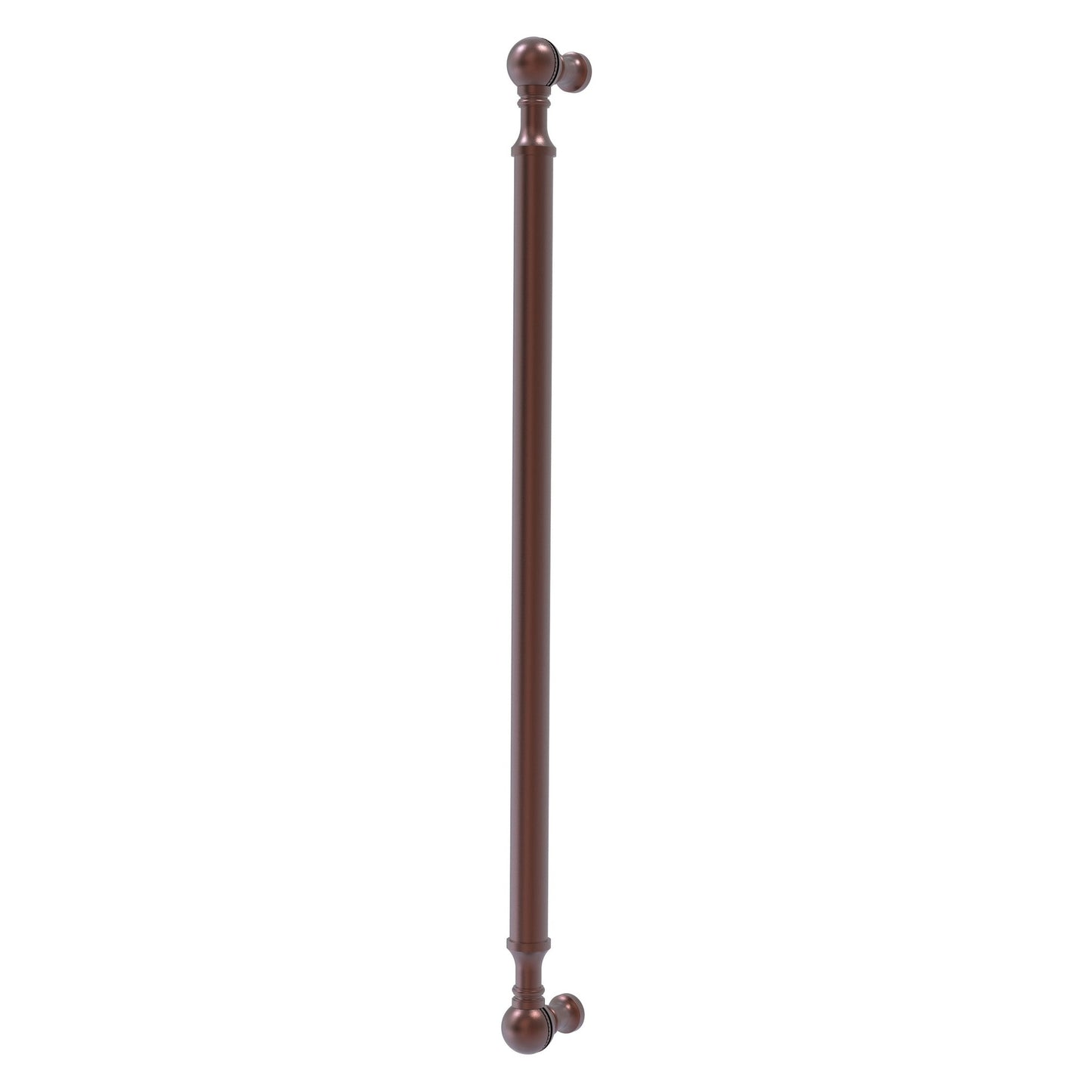 Allied Brass P-3/18 18" x 1" Antique Copper Solid Brass Beaded Refrigerator Pull
