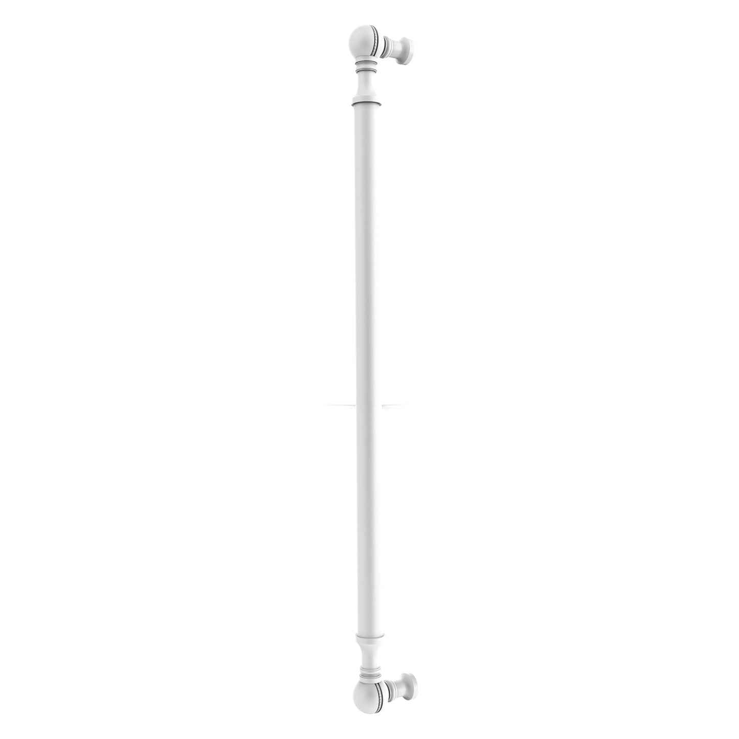 Allied Brass P-3/18 18" x 1" Matte White Solid Brass Beaded Refrigerator Pull