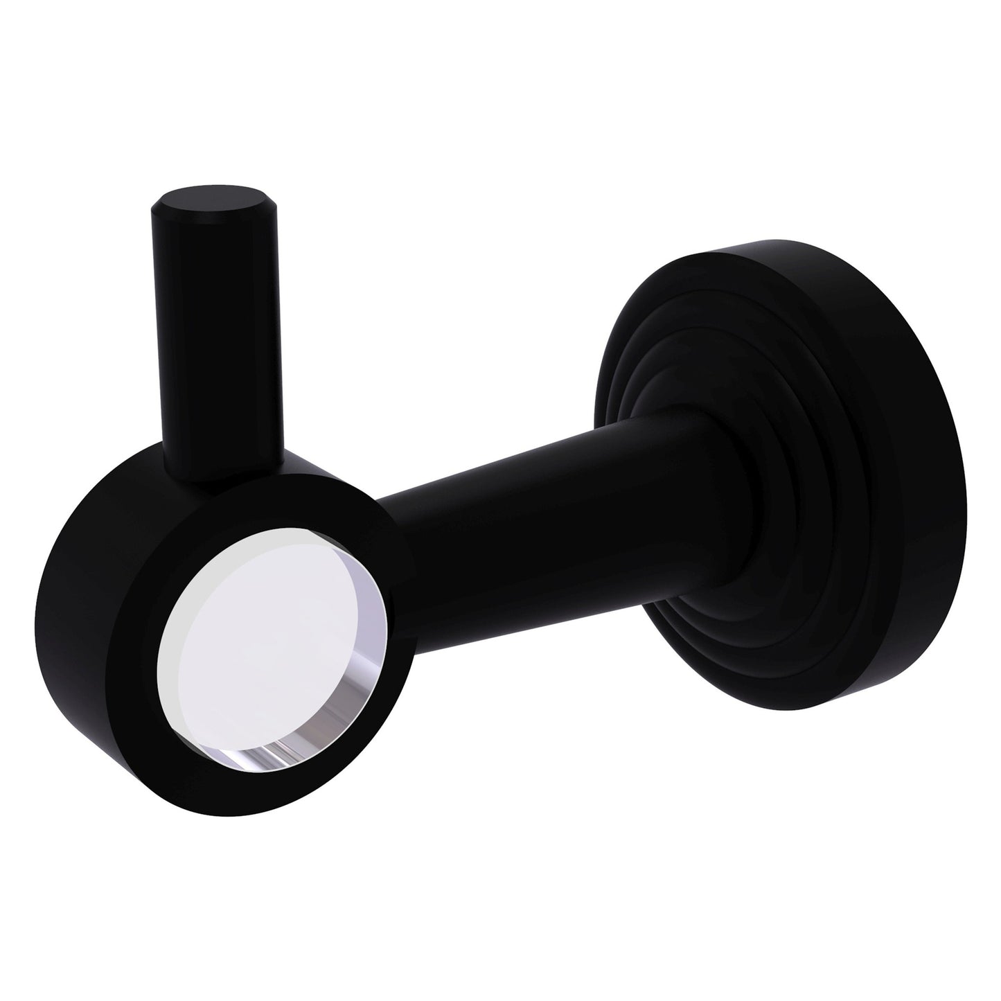Allied Brass Pacific Beach 2.24" x 3.98" Matte Black Solid Brass Robe Hook