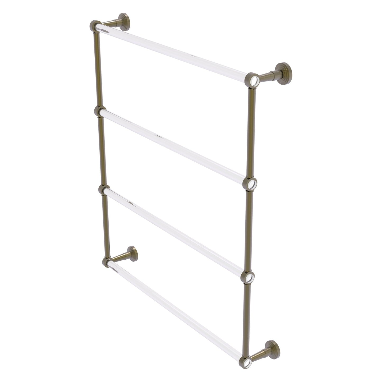 Allied Brass Pacific Beach 32.6" x 5" Antique Brass Solid Brass 4-Tier Ladder Towel Bar
