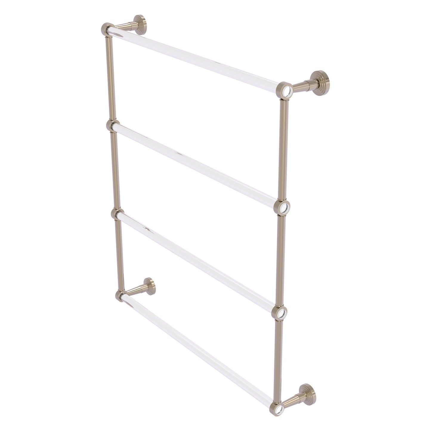 Allied Brass Pacific Beach 32.6" x 5" Antique Pewter Solid Brass 4-Tier Ladder Towel Bar
