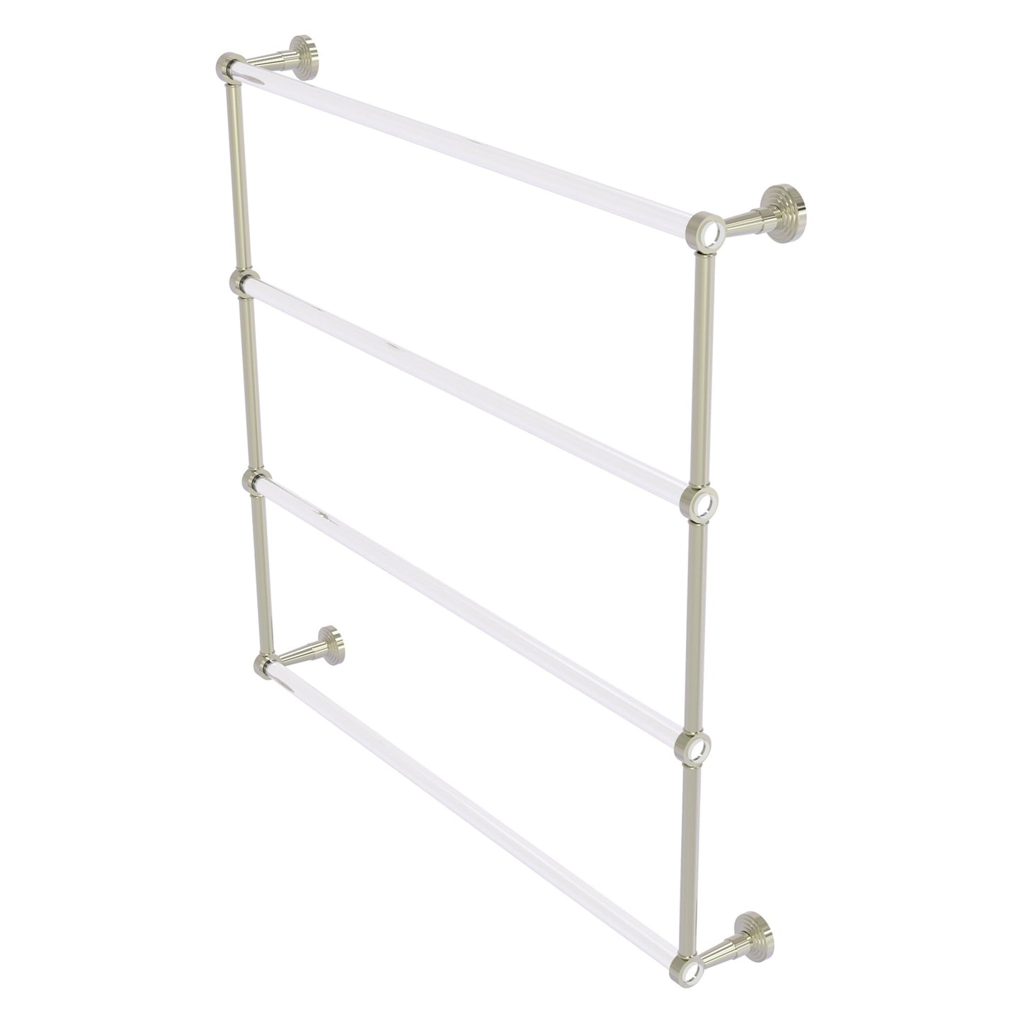 Allied Brass Pacific Beach 38.6" x 5" Polished Nickel Solid Brass 4-Tier Ladder Towel Bar