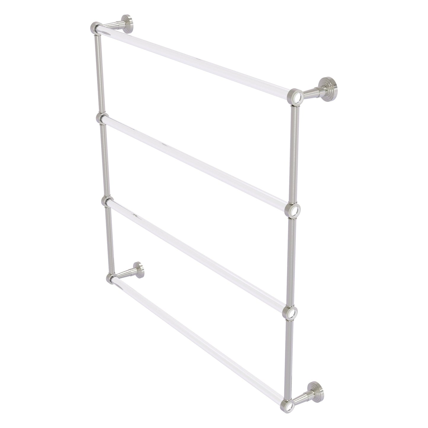 Allied Brass Pacific Beach 38.6" x 5" Satin Nickel Solid Brass 4-Tier Ladder Towel Bar