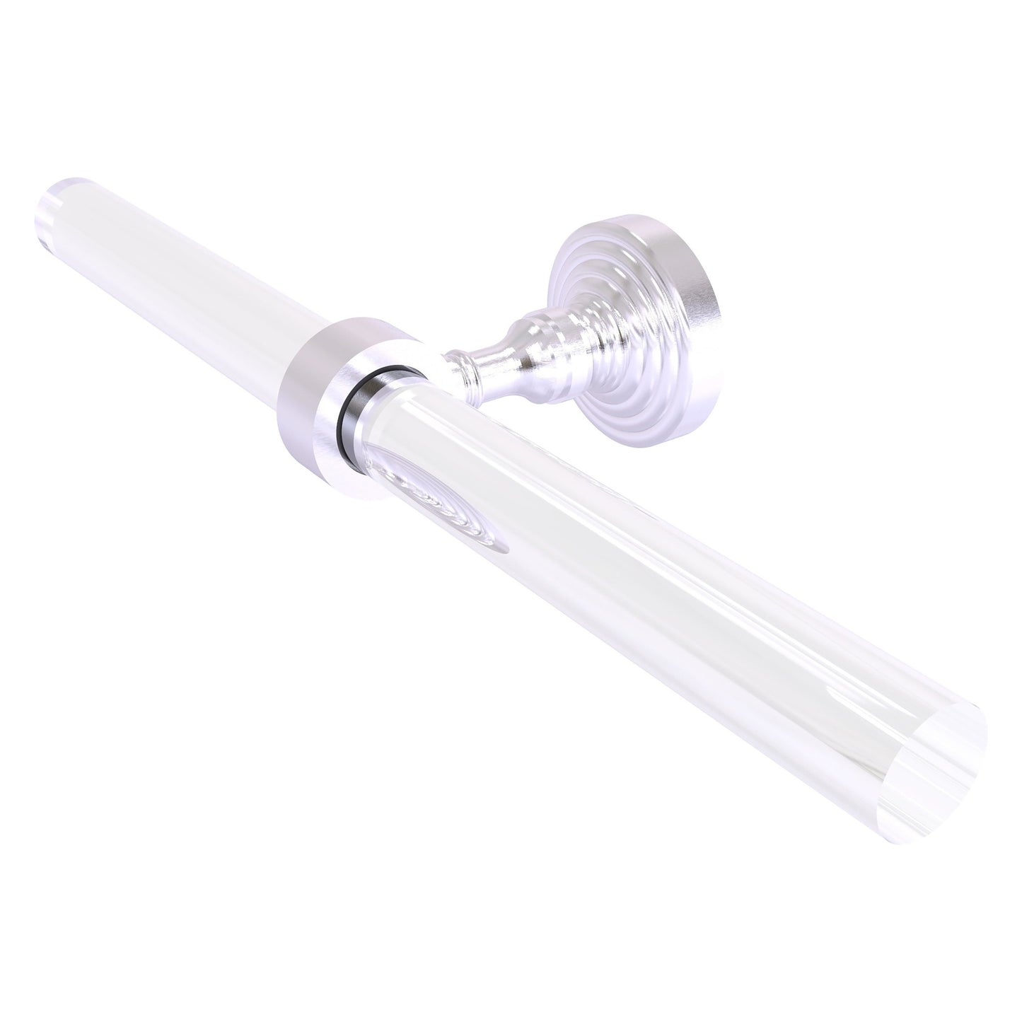 Allied Brass Pacific Grove 13" x 3.85" Satin Chrome Solid Brass 2-Arm Guest Towel Holder