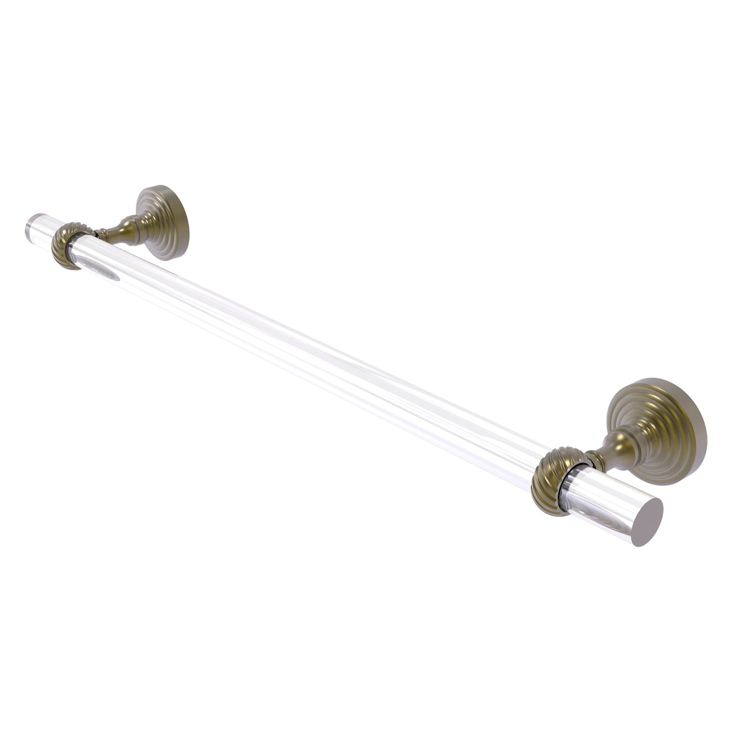 Allied Brass Pacific Grove 22" x 2.2" Antique Brass Solid Brass 18-Inch Towel Bar With Twisted Accents