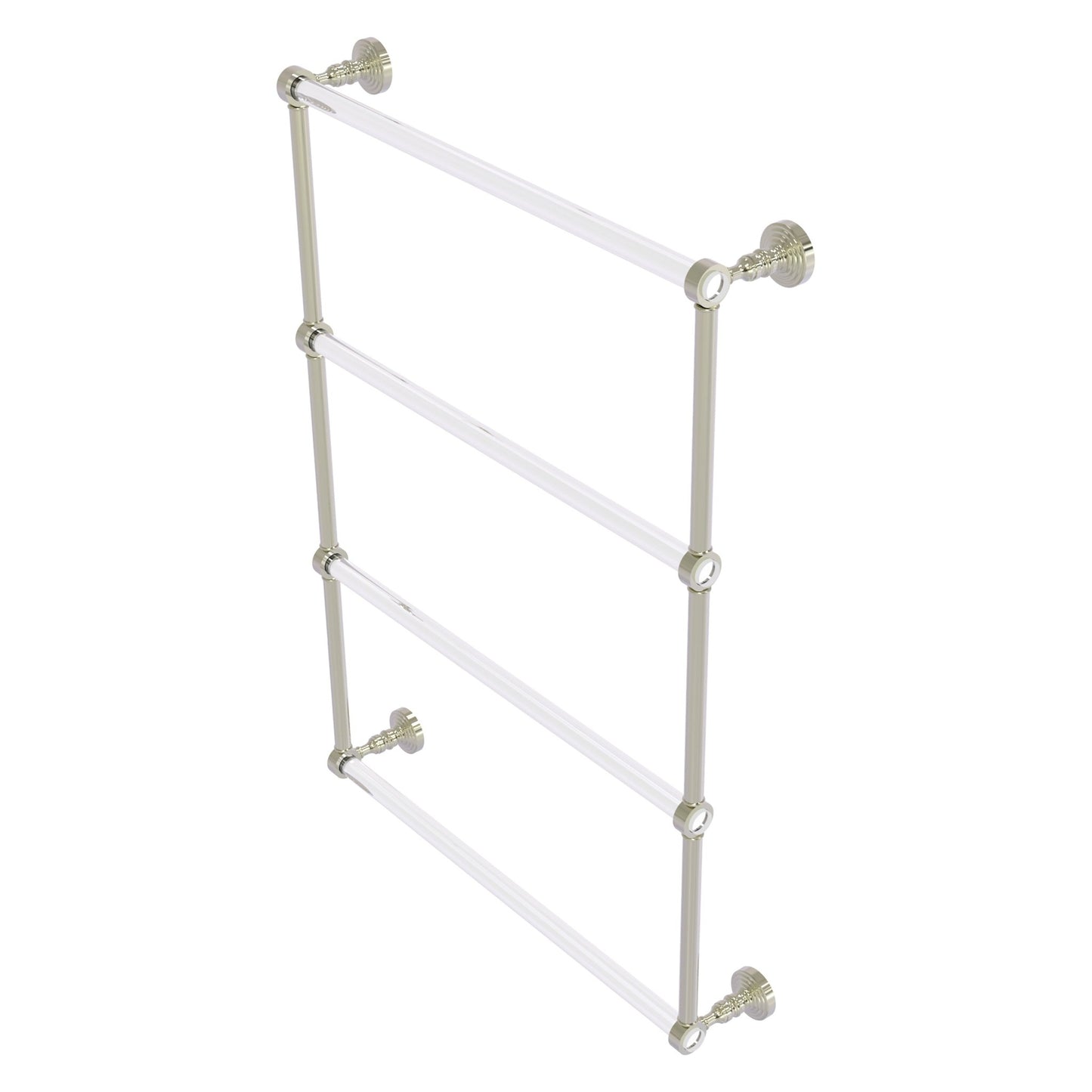 Allied Brass Pacific Grove 26.2" x 4.7" Polished Nickel Solid Brass 4-Tier Ladder Towel Bar