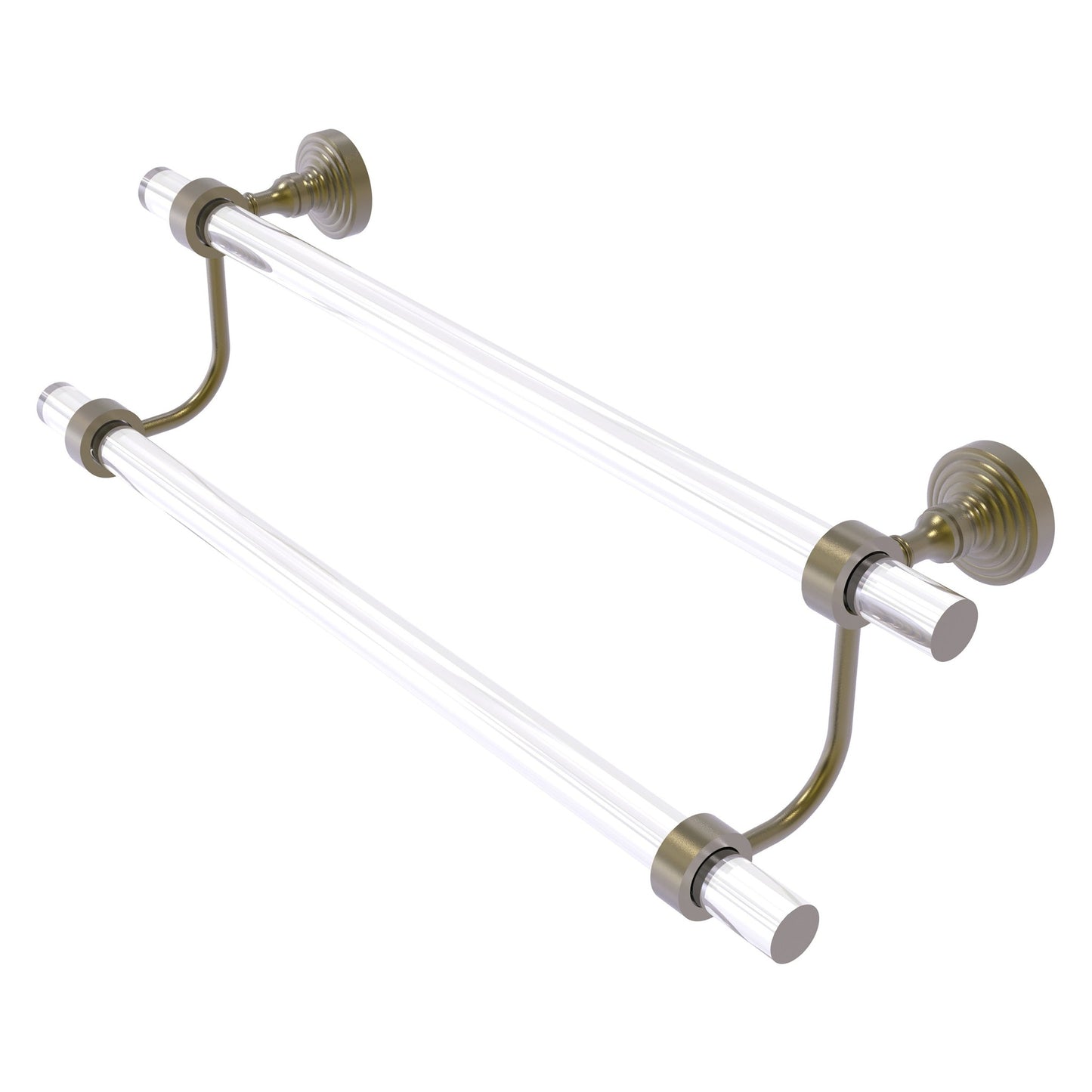 Allied Brass Pacific Grove 28" x 5.3" Antique Brass Solid Brass 18-Inch Double Towel Bar