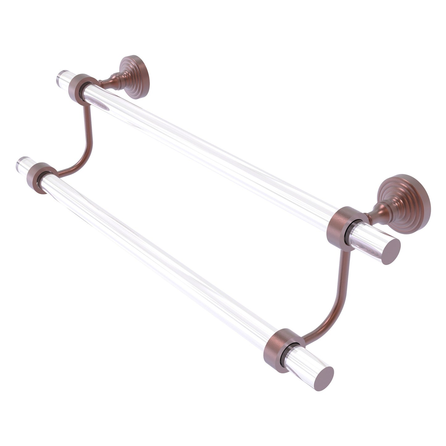 Allied Brass Pacific Grove 28" x 5.3" Antique Copper Solid Brass 18-Inch Double Towel Bar