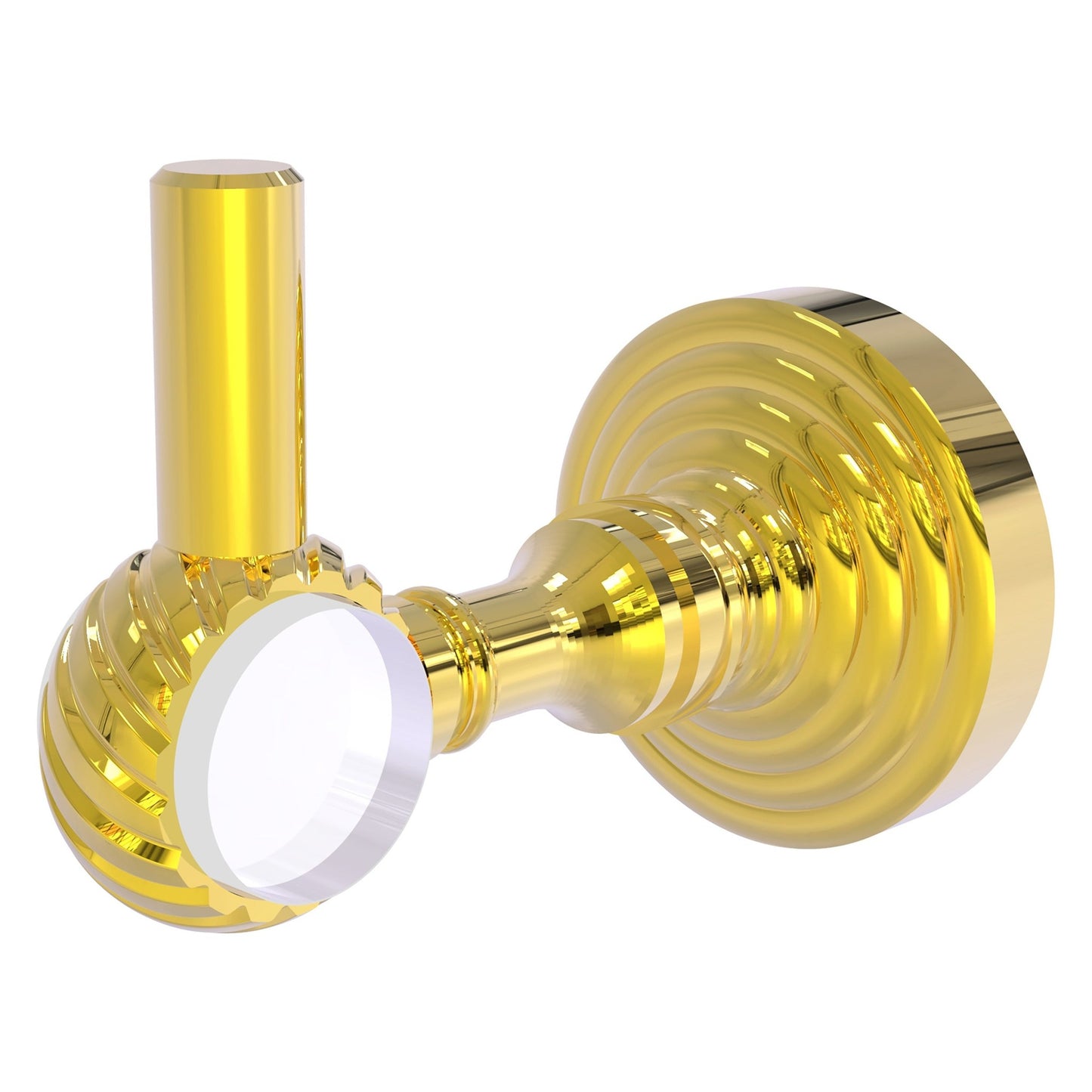 Allied Brass Pacific Grove 2.24" x 3.98" Polished Brass Solid Brass Robe Hook With Twisted Accents