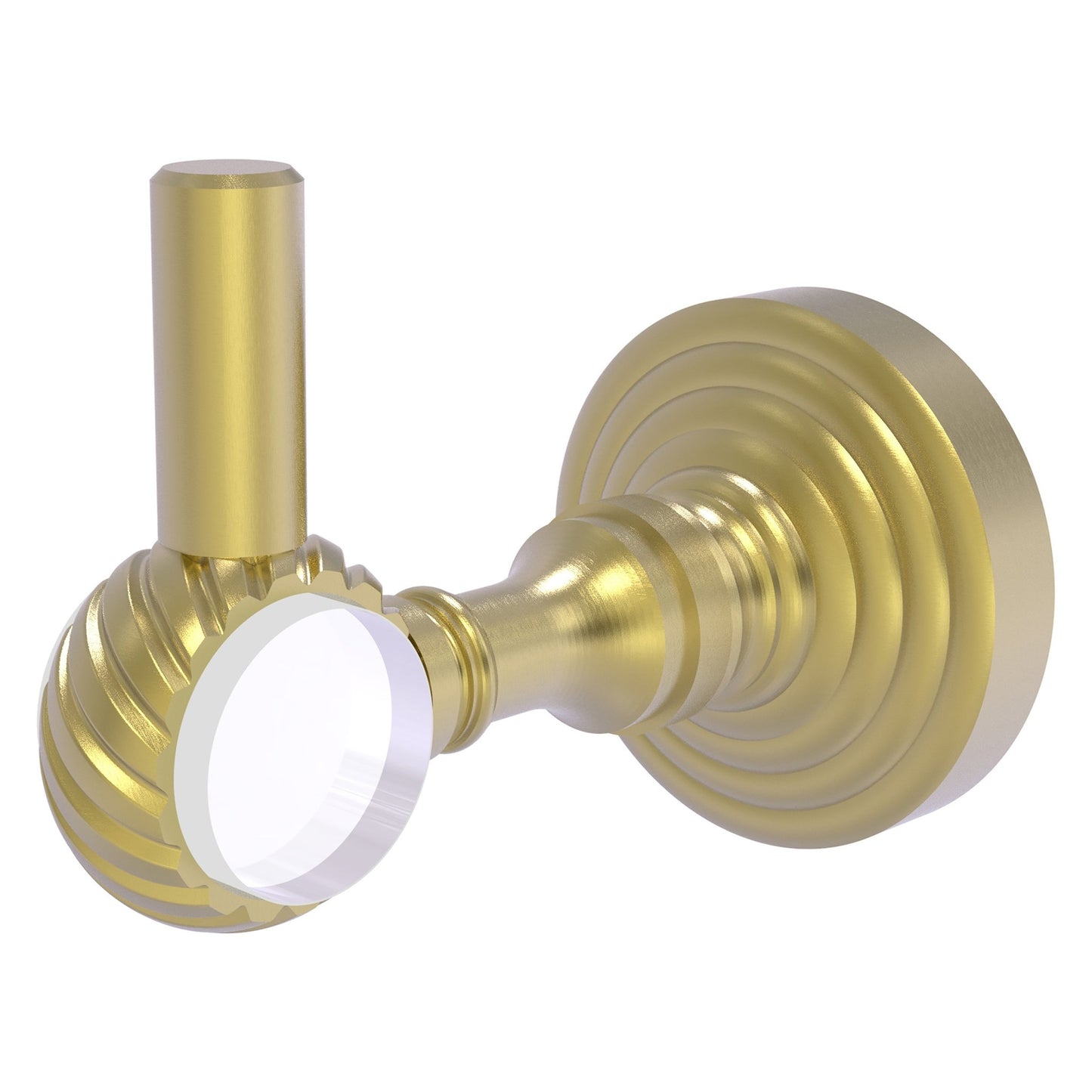 Allied Brass Pacific Grove 2.24" x 3.98" Satin Brass Solid Brass Robe Hook With Twisted Accents