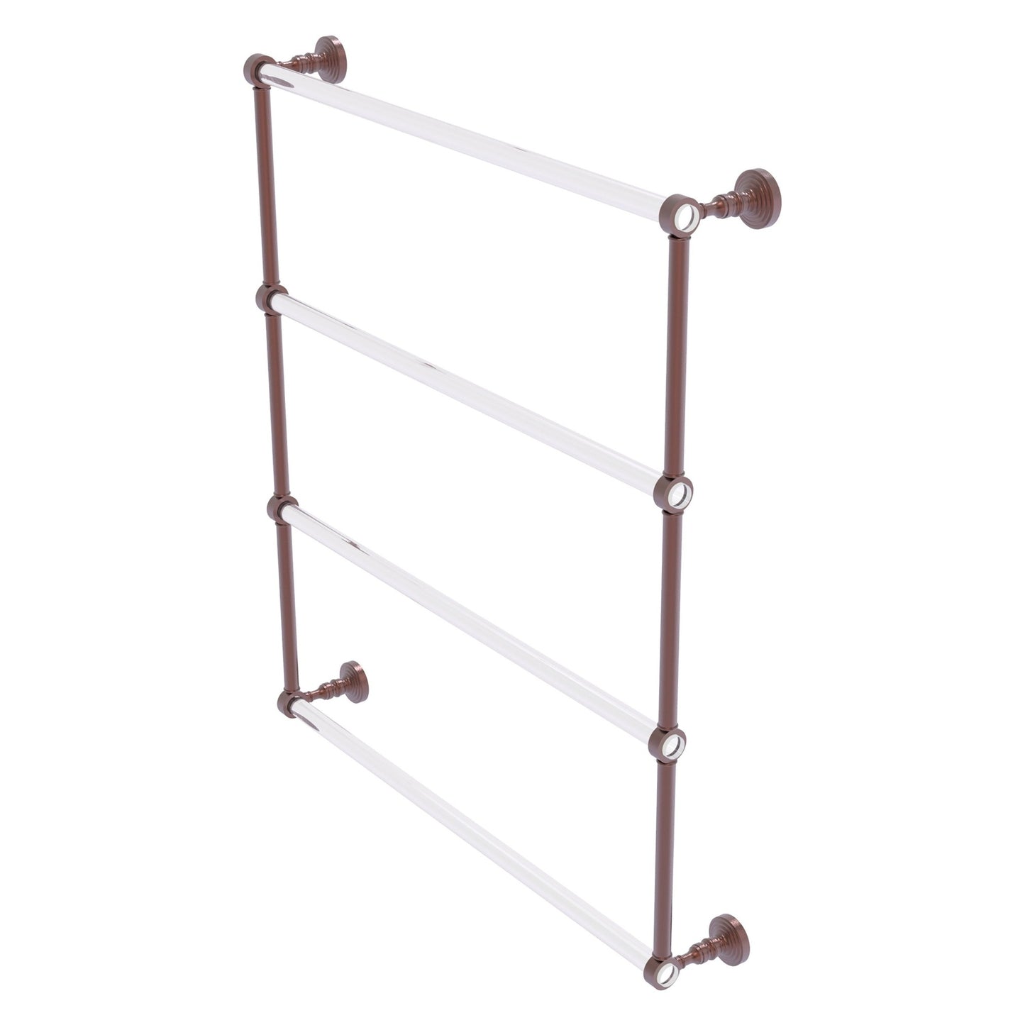 Allied Brass Pacific Grove 32.2" x 4.7" Antique Copper Solid Brass 4-Tier Ladder Towel Bar