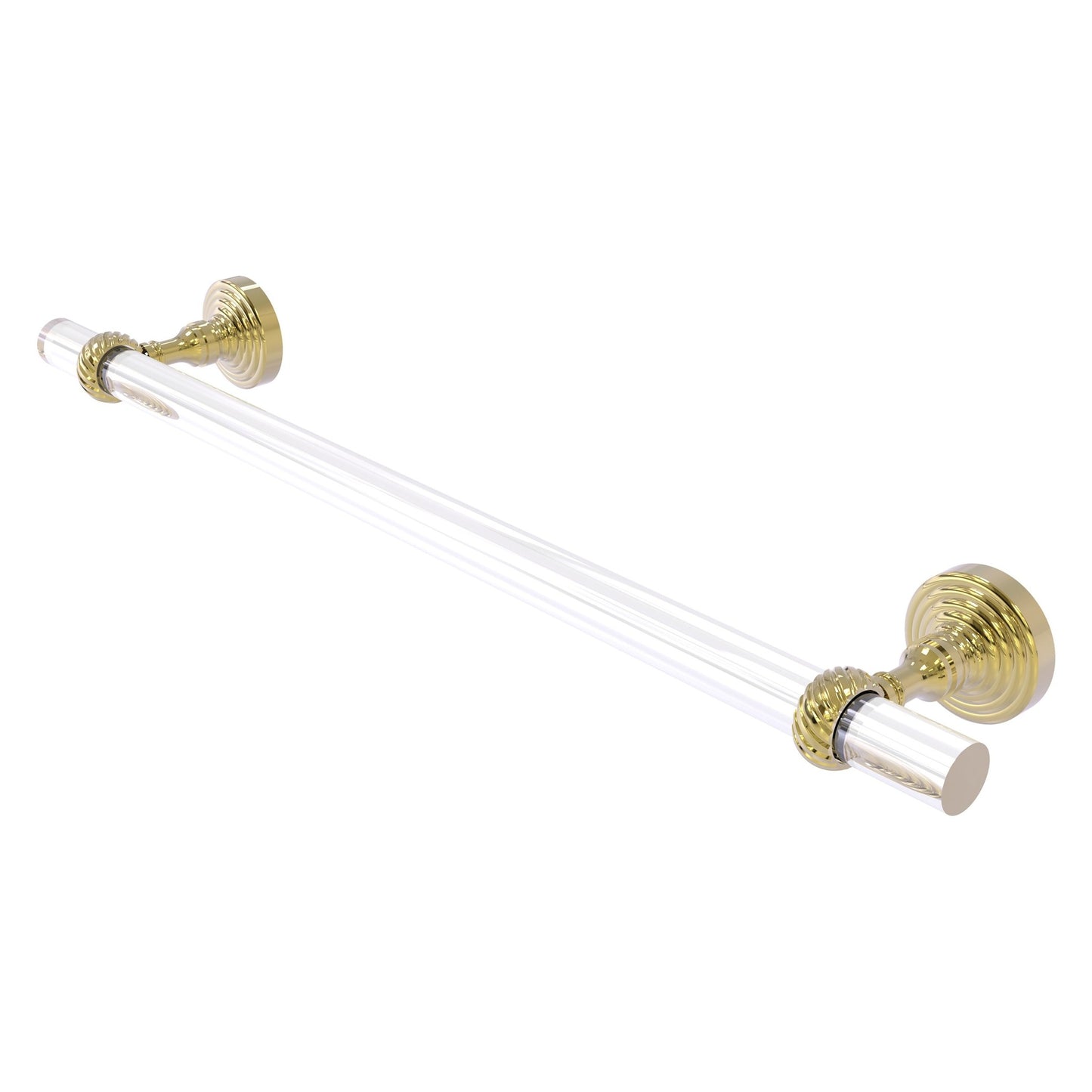 Allied Brass Pacific Grove 34" x 2.2" Unlacquered Brass Solid Brass 30-Inch Towel Bar With Twisted Accents