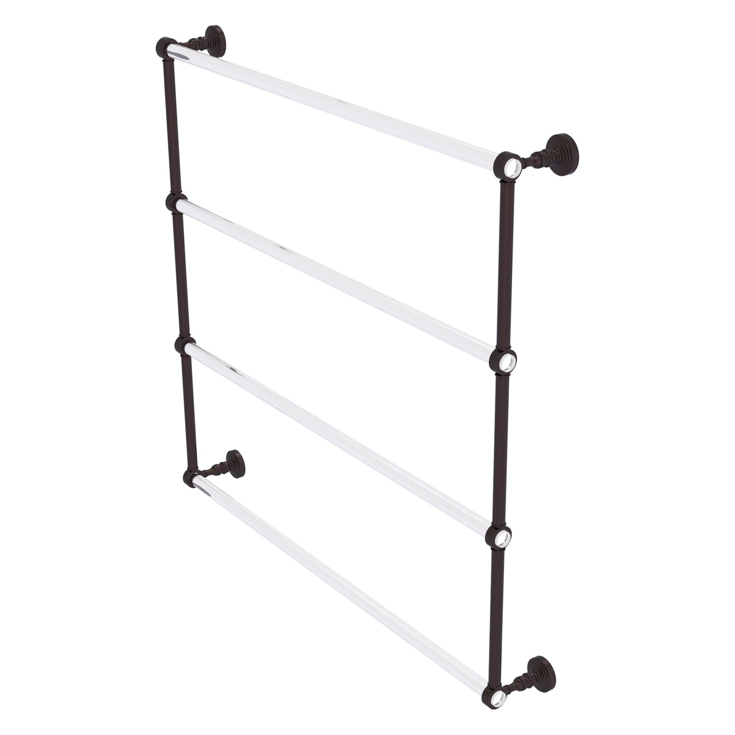 Allied Brass Pacific Grove 38.2" x 4.7" Antique Bronze Solid Brass 4-Tier Ladder Towel Bar