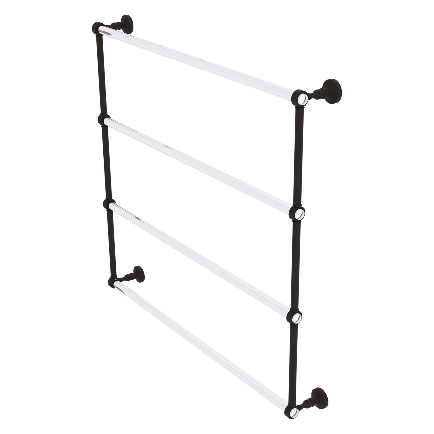 Allied Brass Pacific Grove 38.2" x 4.7" Oil Rubbed Bronze Solid Brass 4-Tier Ladder Towel Bar
