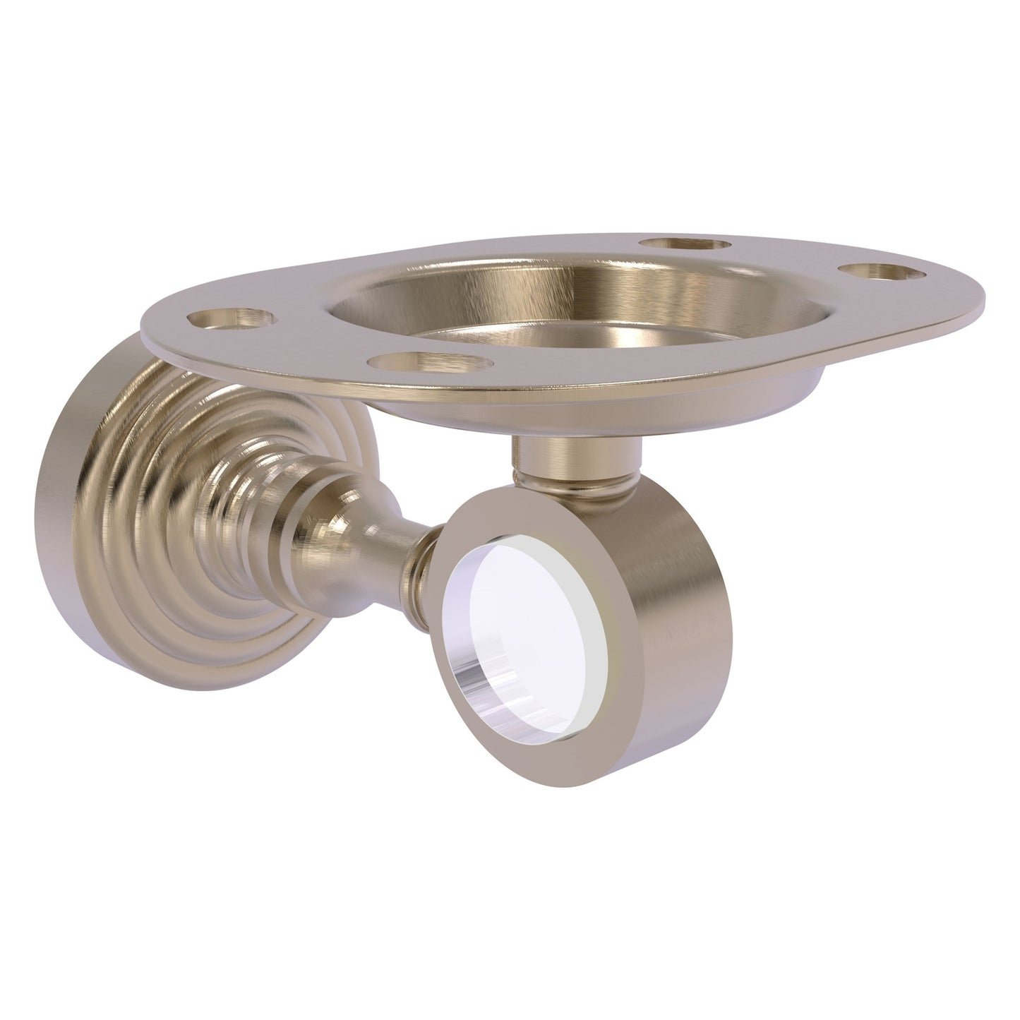 Allied Brass Pacific Grove 4.3" x 2.8" Antique Pewter Solid Brass Tumbler and Toothbrush Holder