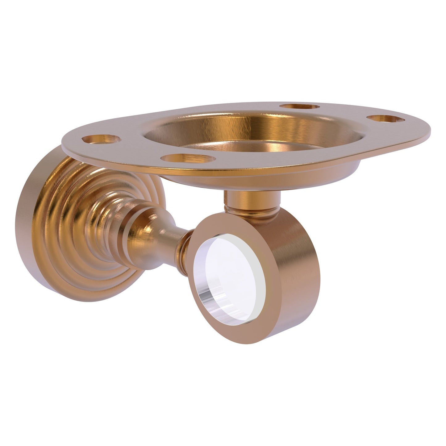 Allied Brass Pacific Grove 4.3" x 2.8" Brushed Bronze Solid Brass Tumbler and Toothbrush Holder