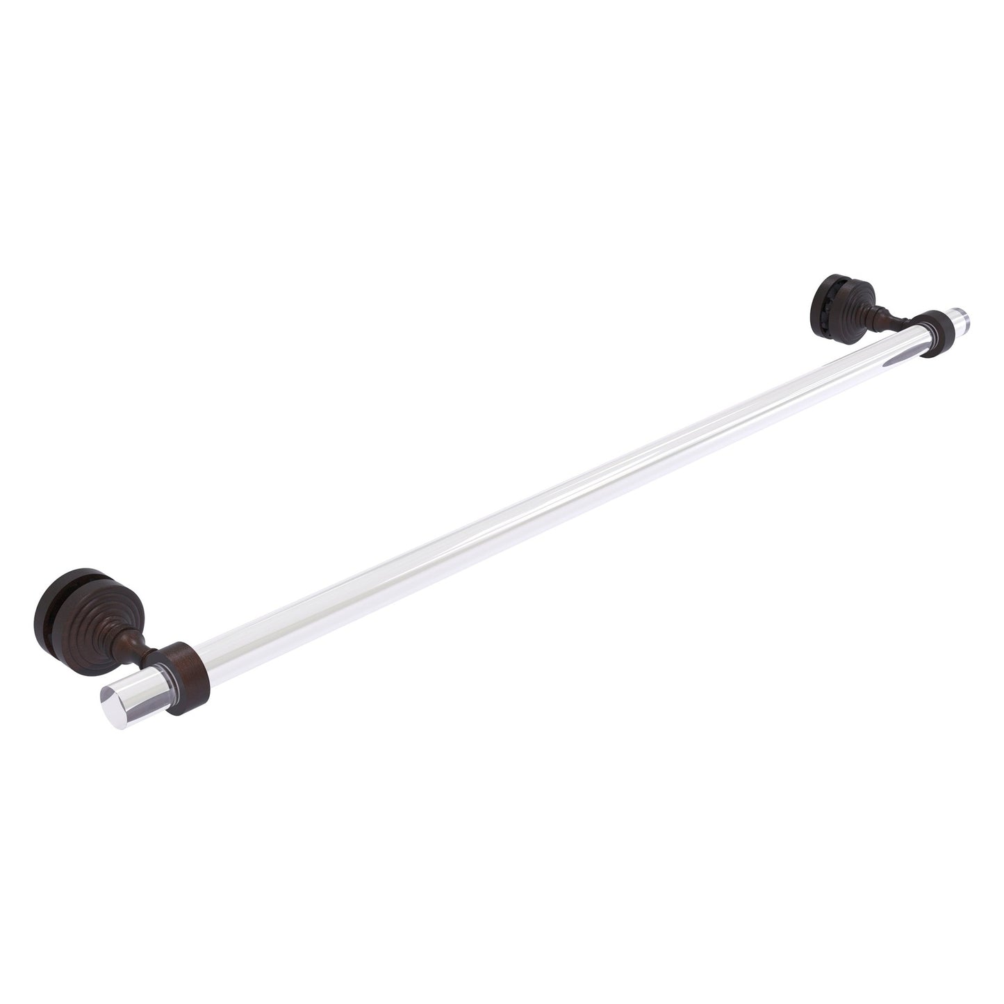 Allied Brass Pacific Grove 5.2" x 2.2" Venetian Bronze Solid Brass 30-Inch Shower Door Towel Bar