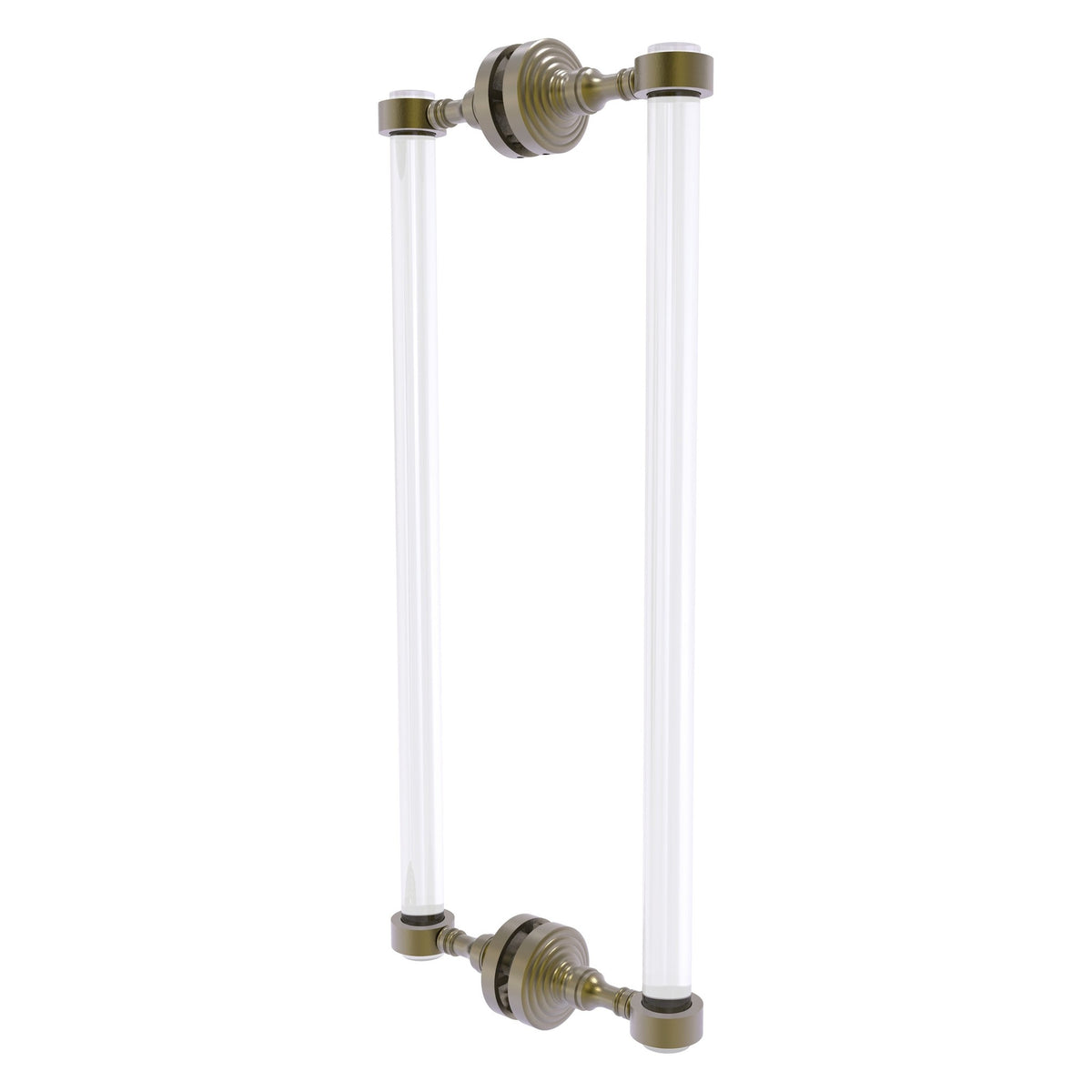 Allied Brass Pacific Grove 8.7" x 2.2" Antique Brass Solid Brass 18-Inch Back to Back Shower Door Pull