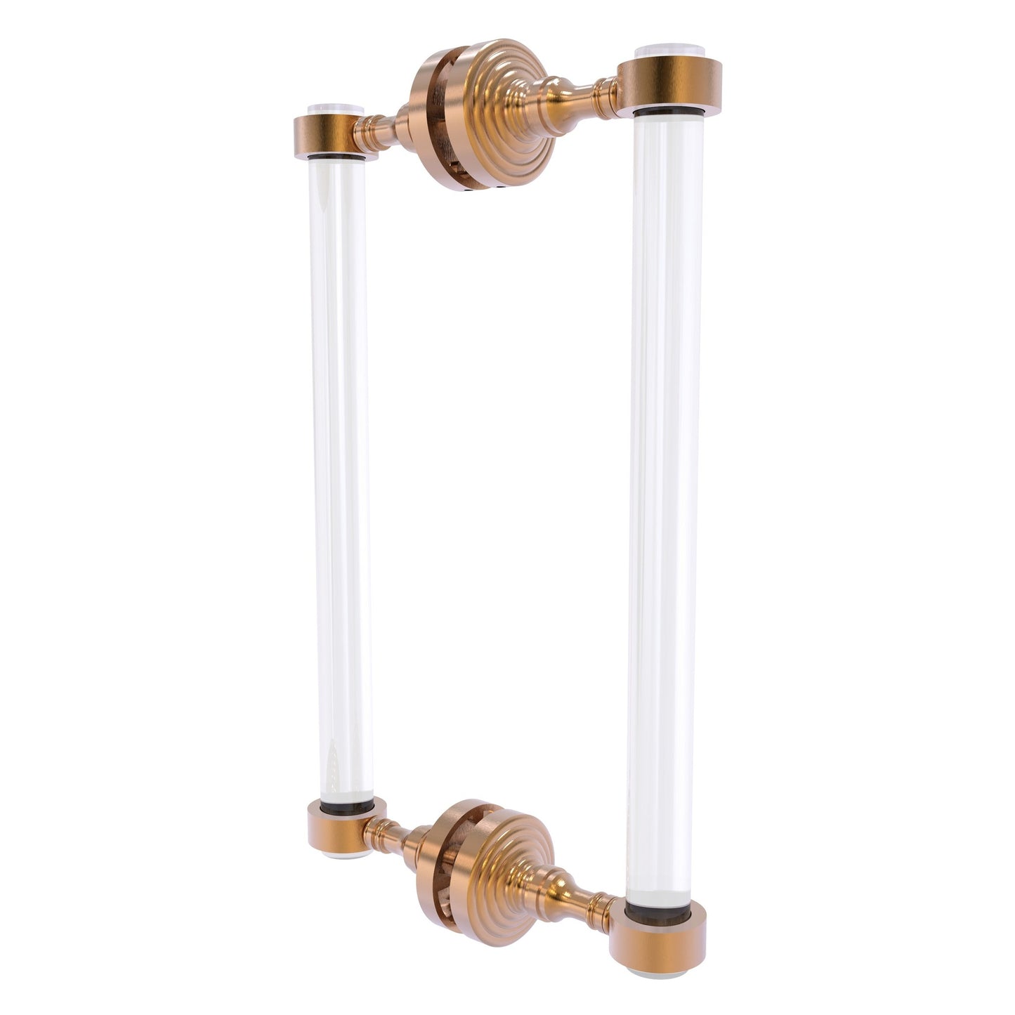 Allied Brass Pacific Grove 8.7" x 2.2" Brushed Bronze Solid Brass 12-Inch Back-to-Back Shower Door Pull