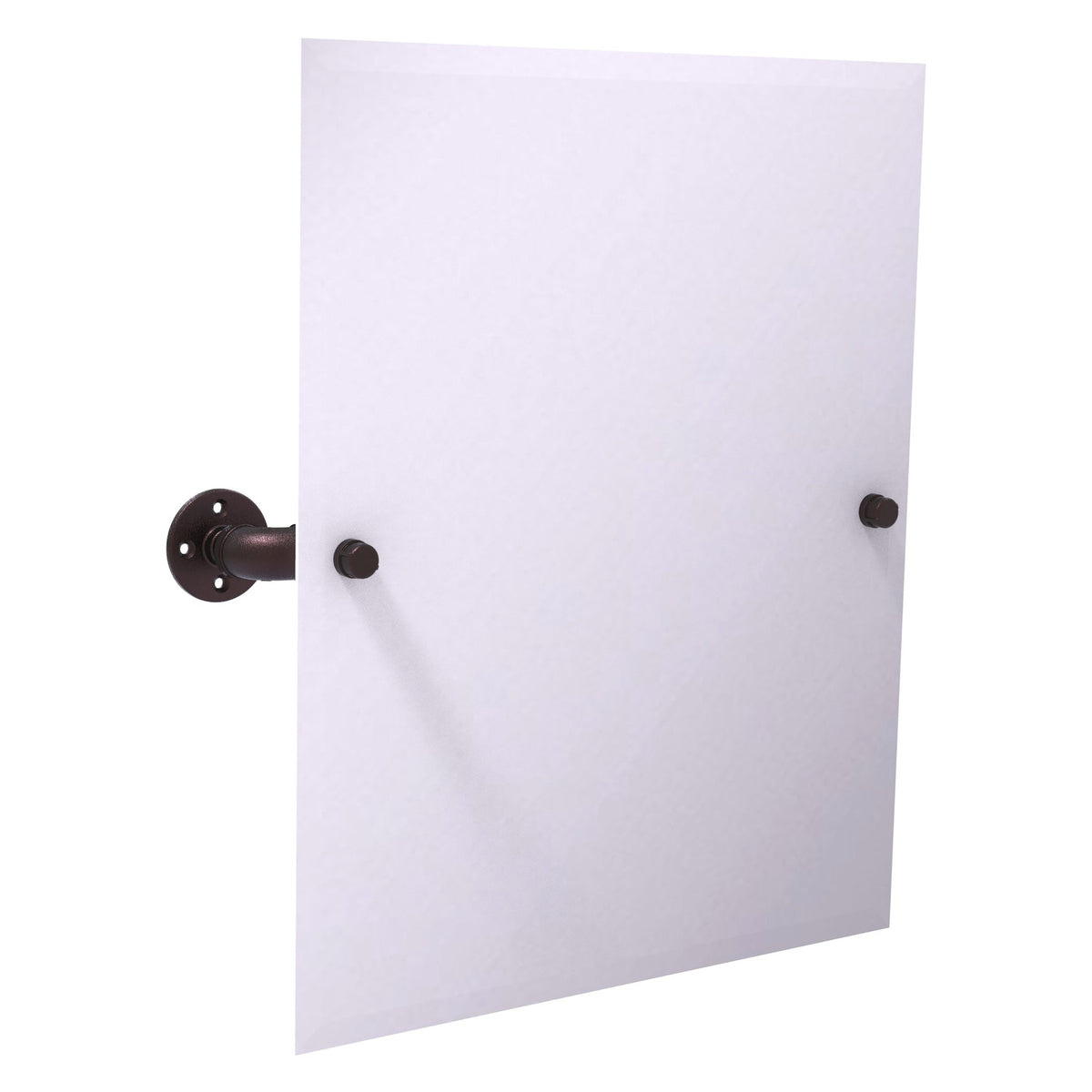 Allied Brass Pipeline 24.5" x 4.1" Antique Bronze Solid Brass Frameless Rectangular Wall-Mounted Tilt Mirror