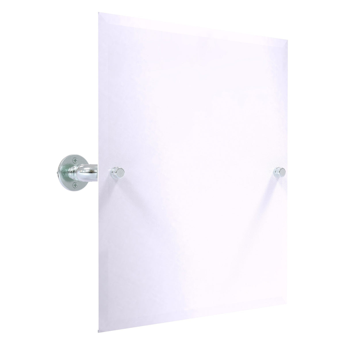 Allied Brass Pipeline 24.5" x 4.1" Polished Chrome Solid Brass Frameless Rectangular Wall-Mounted Tilt Mirror