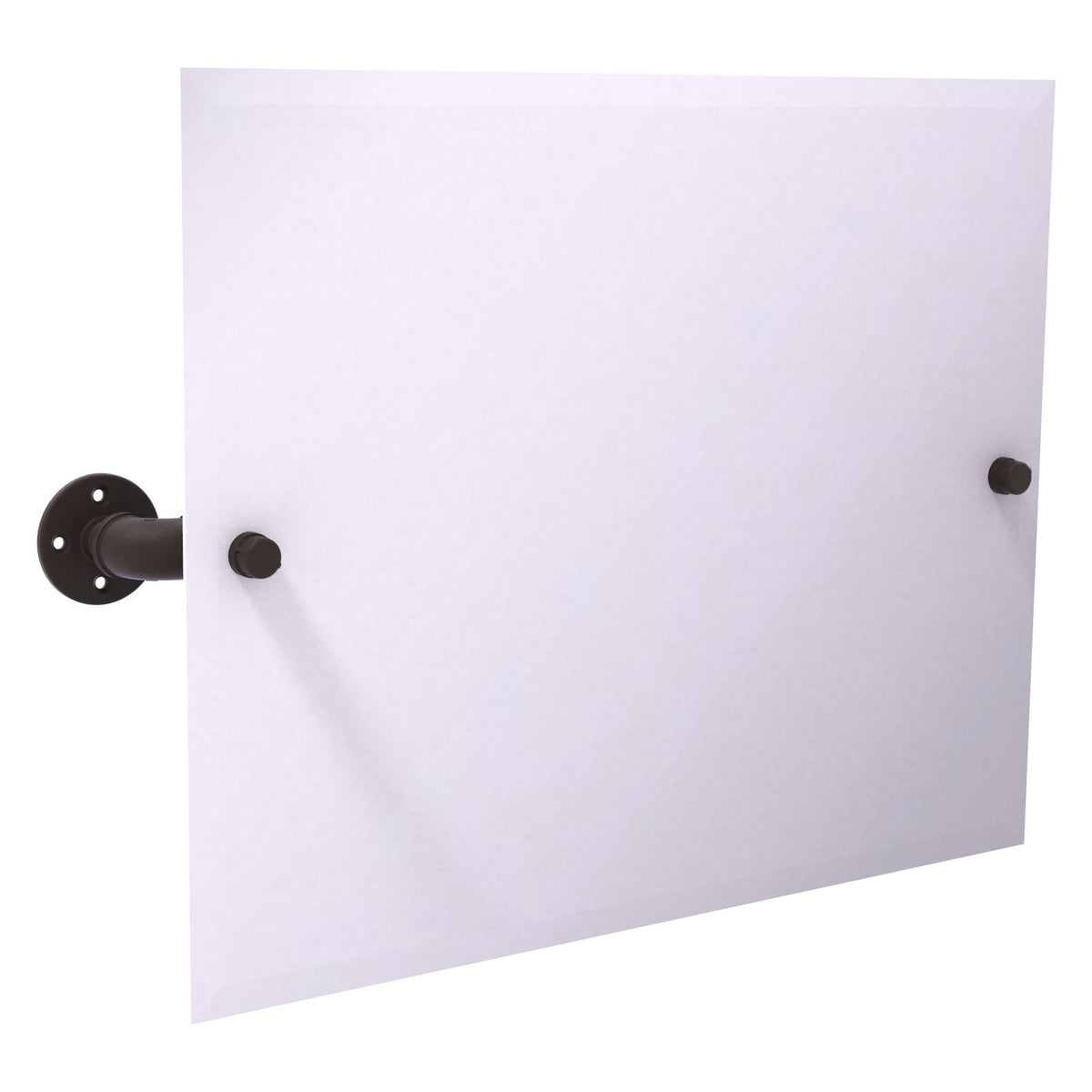 Allied Brass Pipeline 29.5" x 4.1" Oil Rubbed Bronze Solid Brass Landscape Rectangular Wall Mounted Tilt Mirror