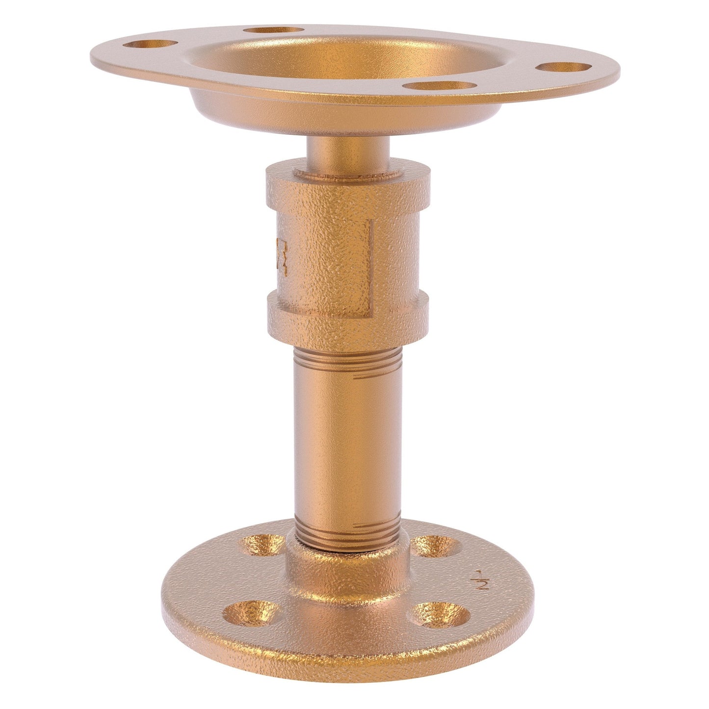 Allied Brass Pipeline 4.3" x 3.2" Brushed Bronze Solid Brass Vanity Top Toothbrush Holder