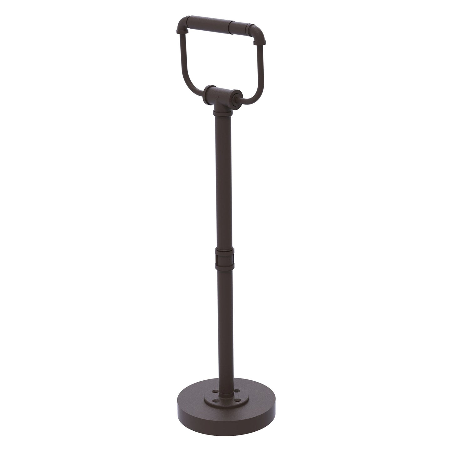 Allied Brass Pipeline 7" x 6" Oil Rubbed Bronze Solid Brass Free Standing Toilet Tissue Stand