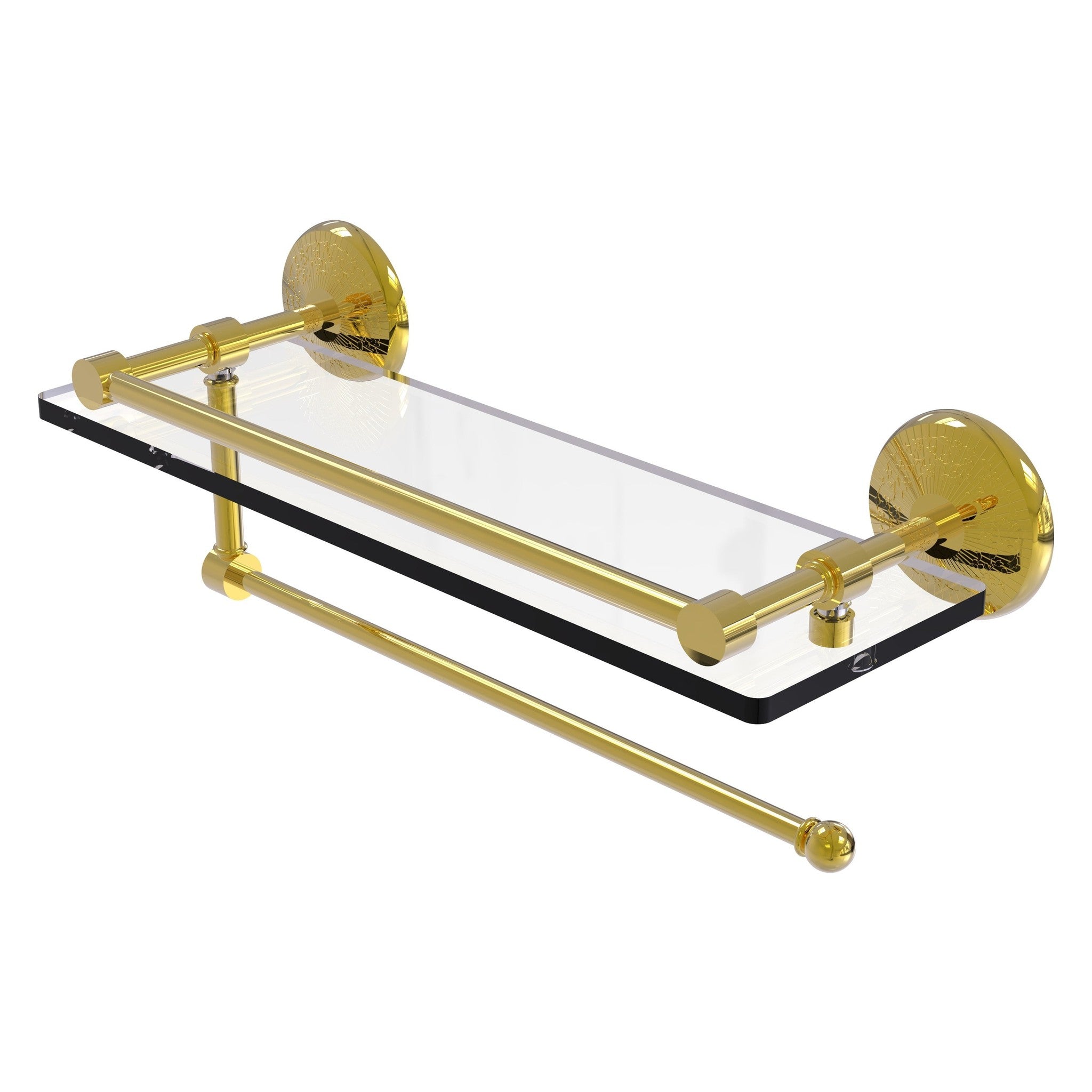 Allied Brass Prestige Monte Carlo 24-in Double Satin Brass Wall Mount Double Towel Bar-209406