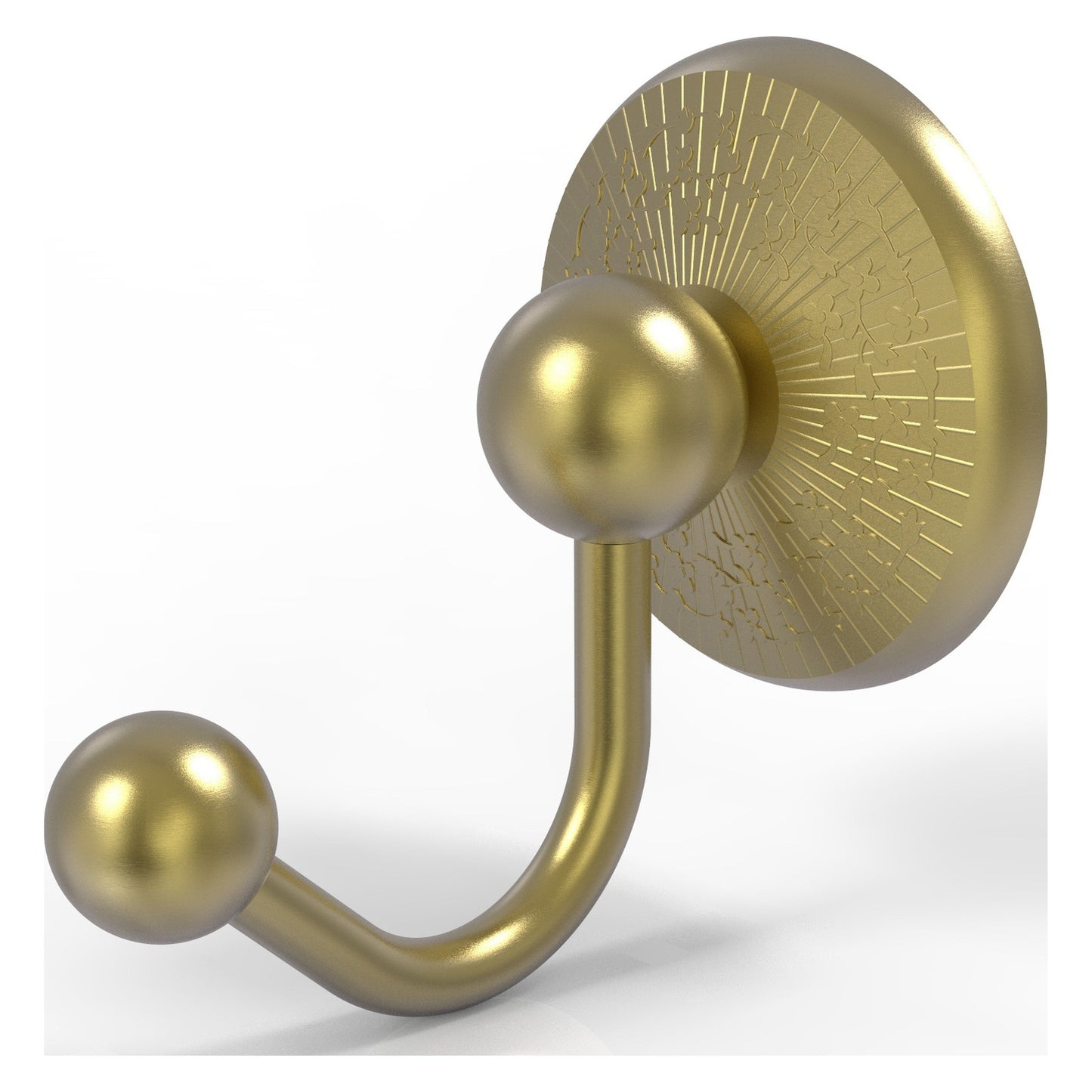 Allied Brass Prestige Monte Carlo 3.2" x 4.45" Satin Brass Solid Brass Robe Hook