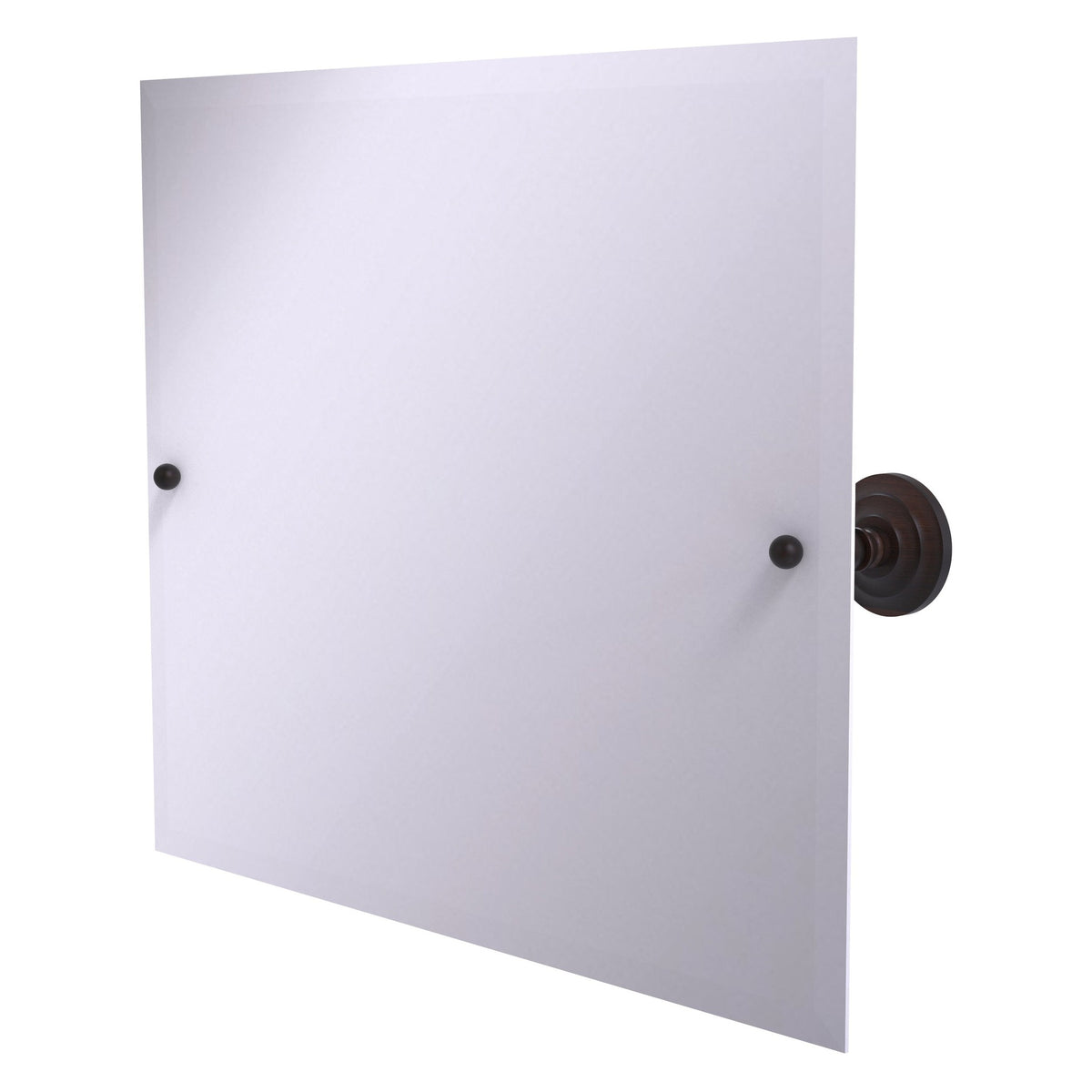 Allied Brass Prestige Que New 26" x 21" Venetian Bronze Solid Brass Frameless Landscape Rectangular Tilt Mirror With Beveled Edge
