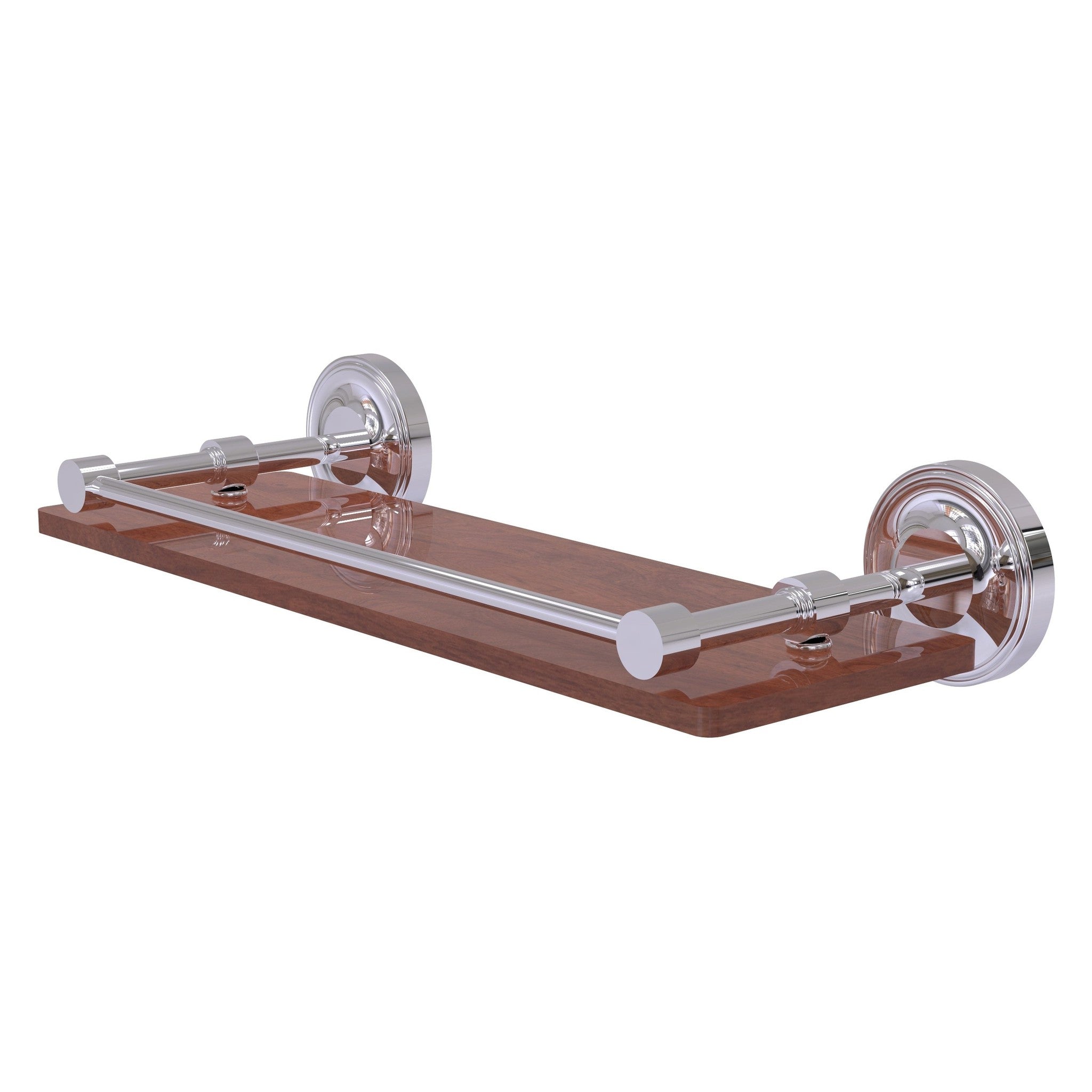 Allied Brass Mensola Bagno Soho Collection - Legno IPE Ironwood 16 Pollici, Ottone Massiccio, Finitura PNI - 3
